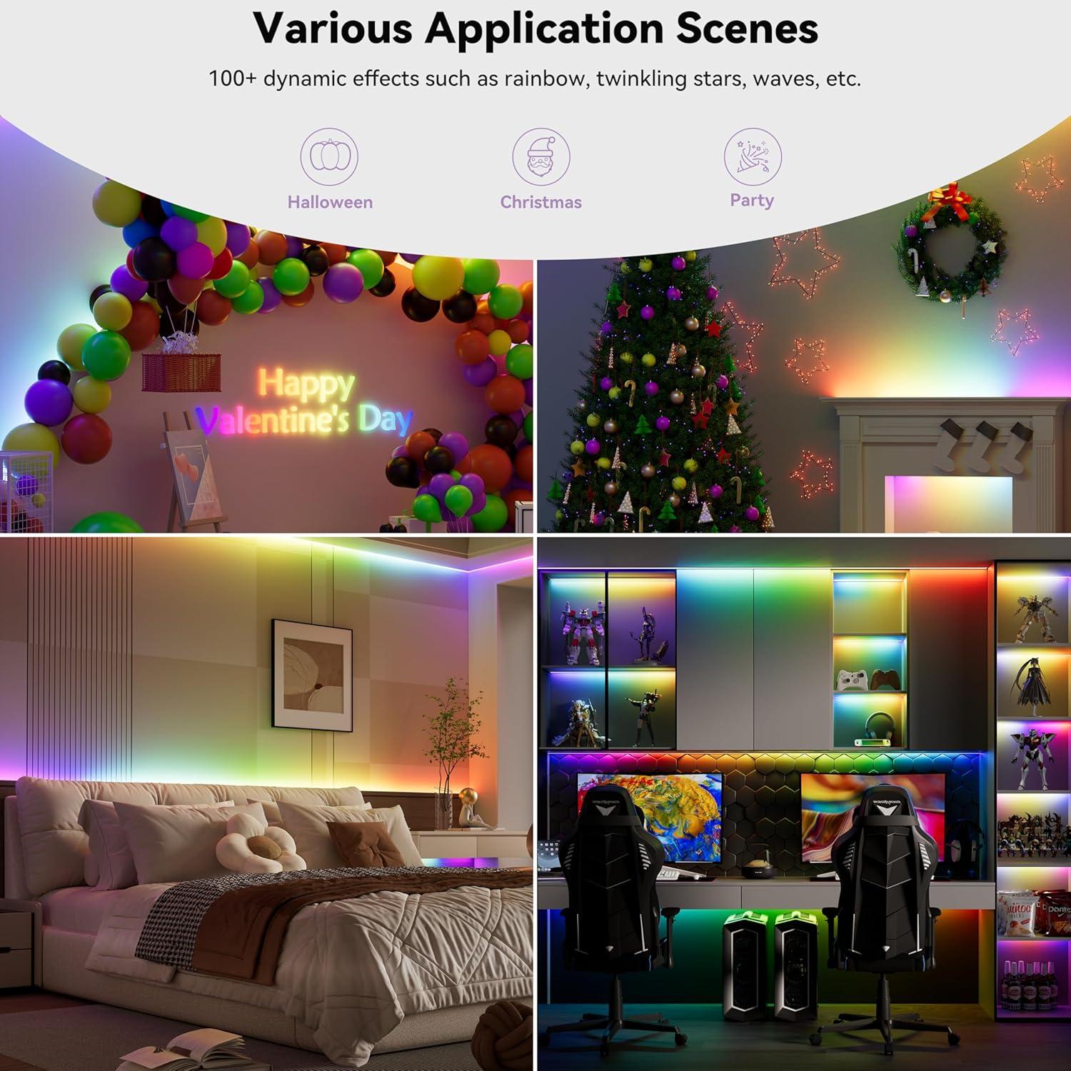 Tira LED COB RGB MIWISE 6,1m Control APP y Voz