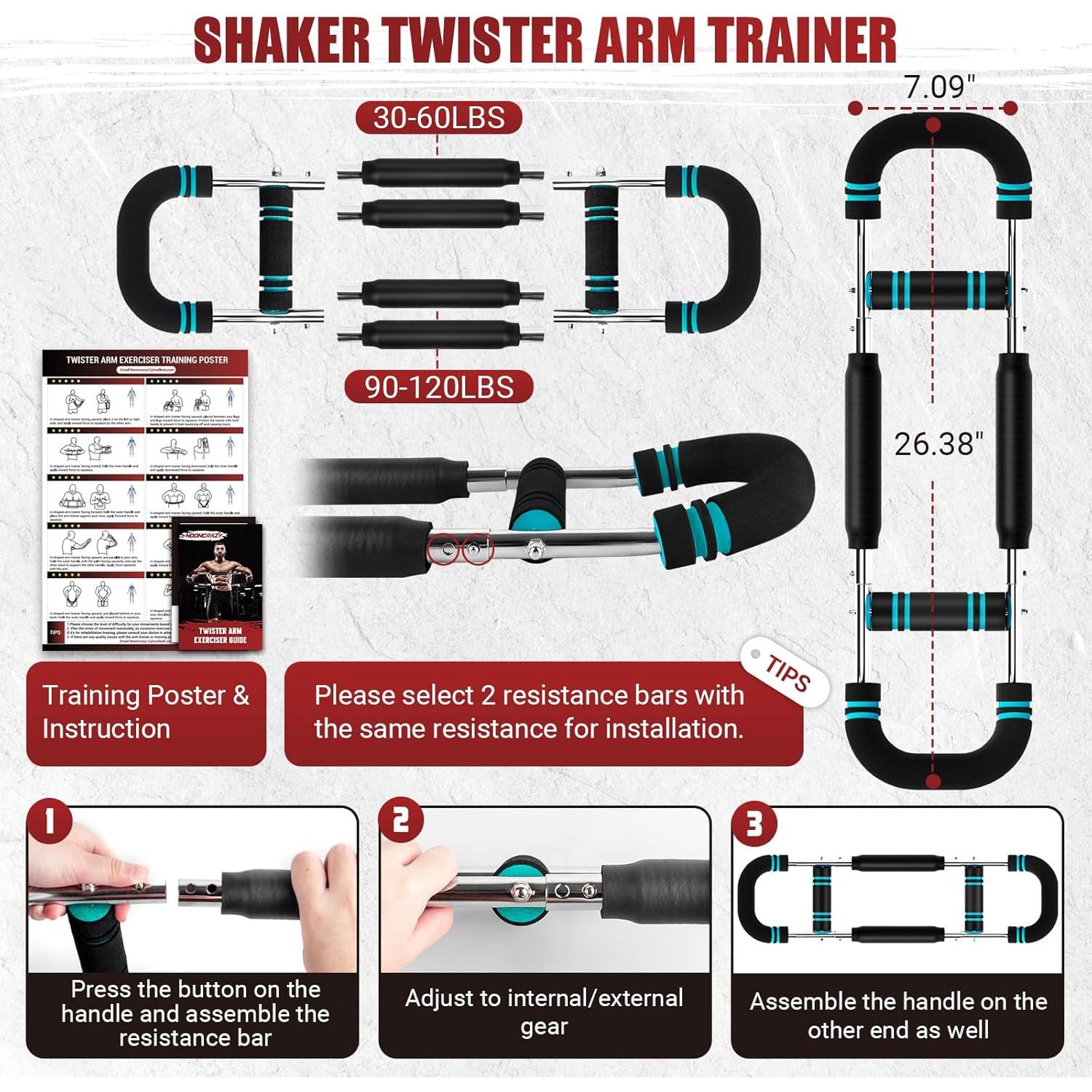 Entrenador de Brazos NOONCRAZY Arm-2 Ajustable 30-120 lbs