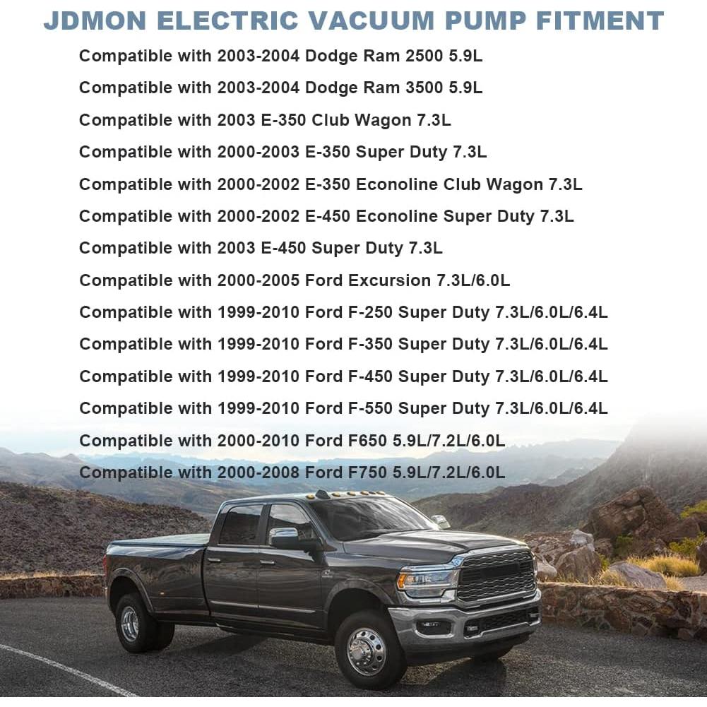 Bomba de Vacío Eléctrica JDMON para Ford y Dodge 7.3L