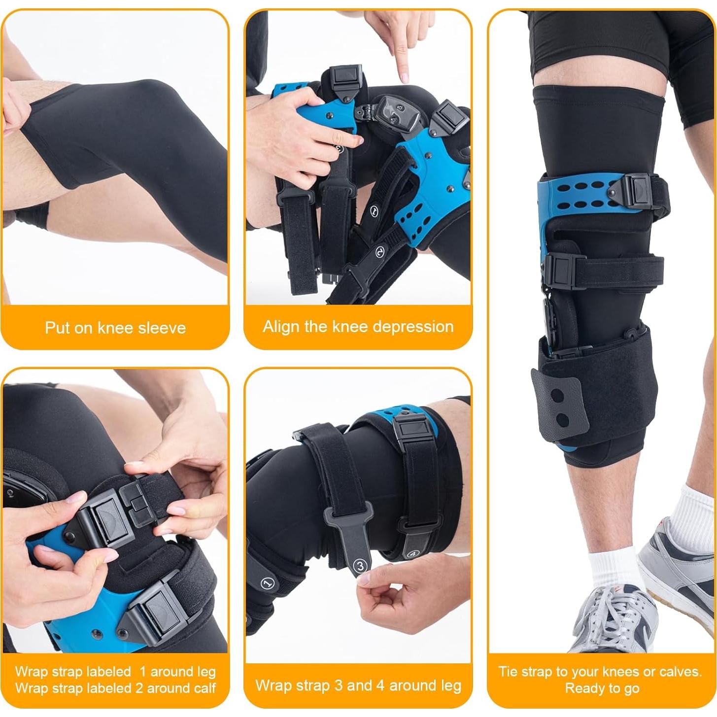 Rodillera Descompresora Gevanchi OA Azul Derecho para Artritis