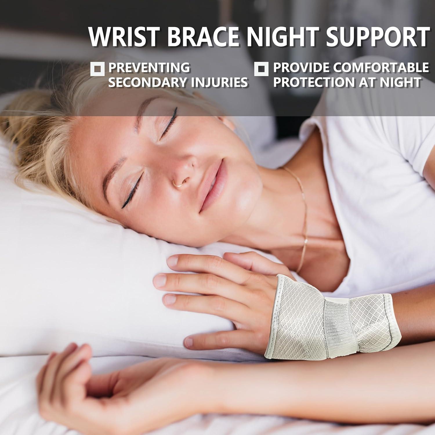 Férula de Muñeca Ajustable para Síndrome del Túnel Carpiano - Gris Derecho