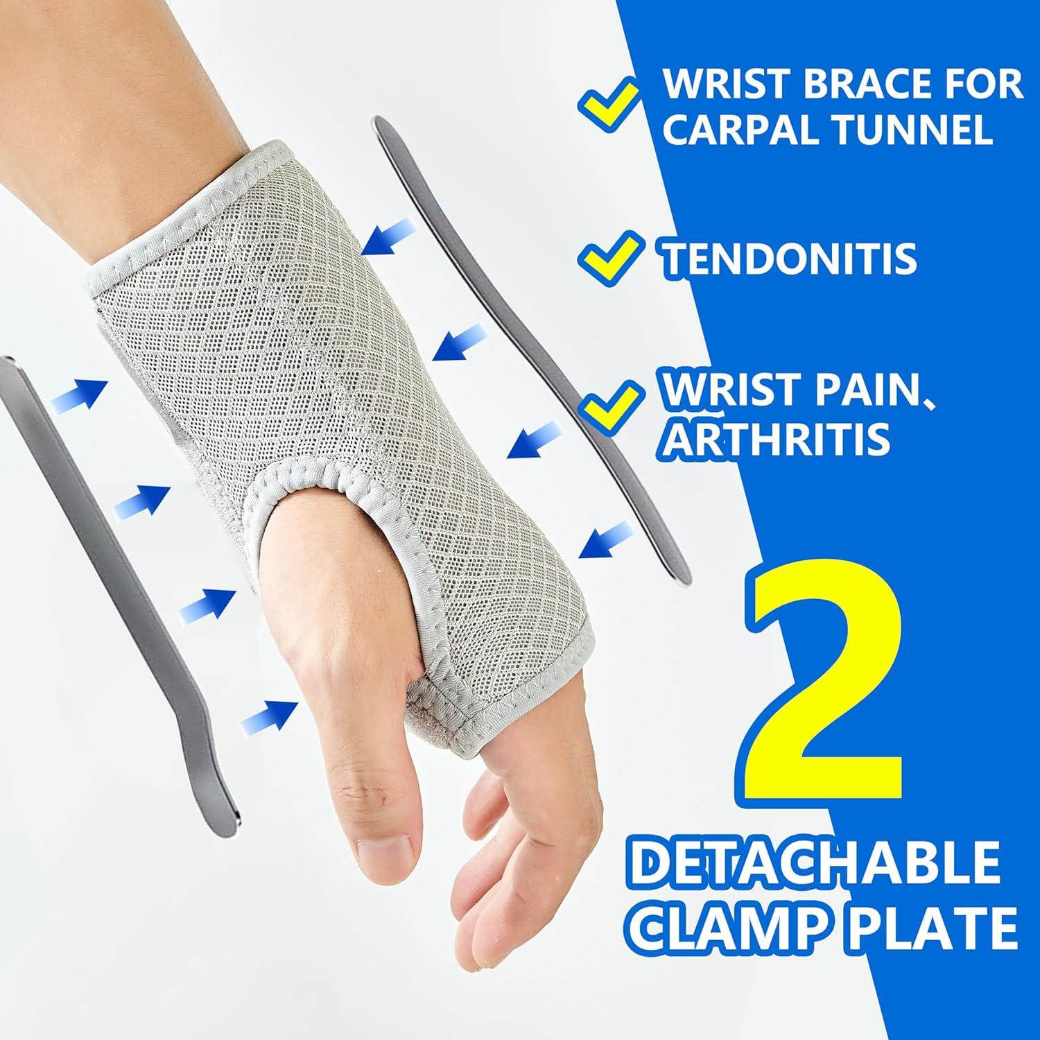 Férula de Muñeca Ajustable para Síndrome del Túnel Carpiano - Gris Derecho