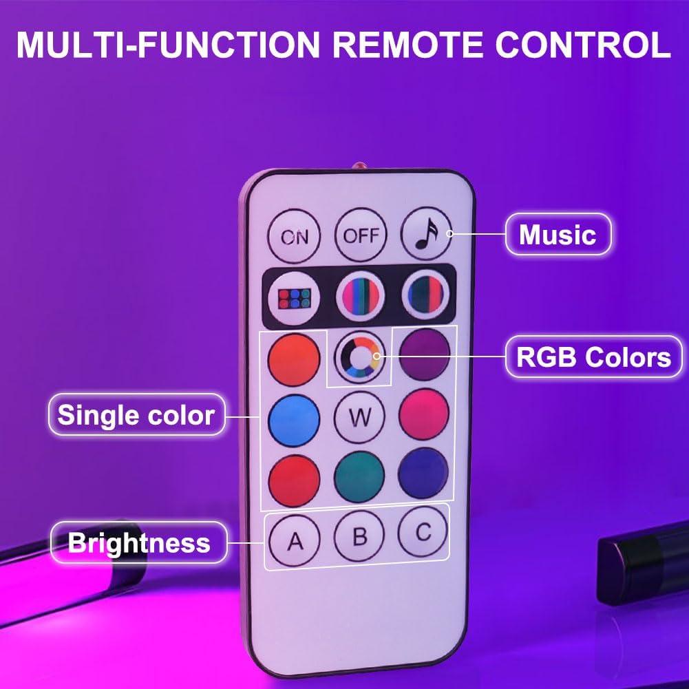 Luces LED Interior Automóvil TEKSHINNY FWD 4 Pcs RGB Recargables