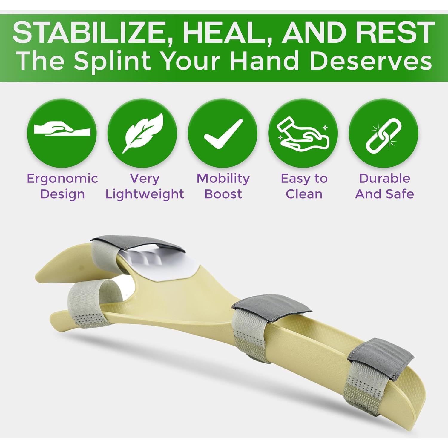 Férula de Mano en Reposo AMAWIT para Recuperación - Grande Derecha