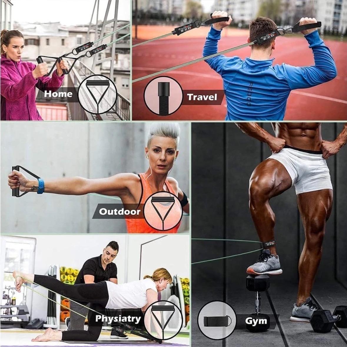 Bandas de Resistencia Genérico 200 LBS Ajustables para Ejercicio