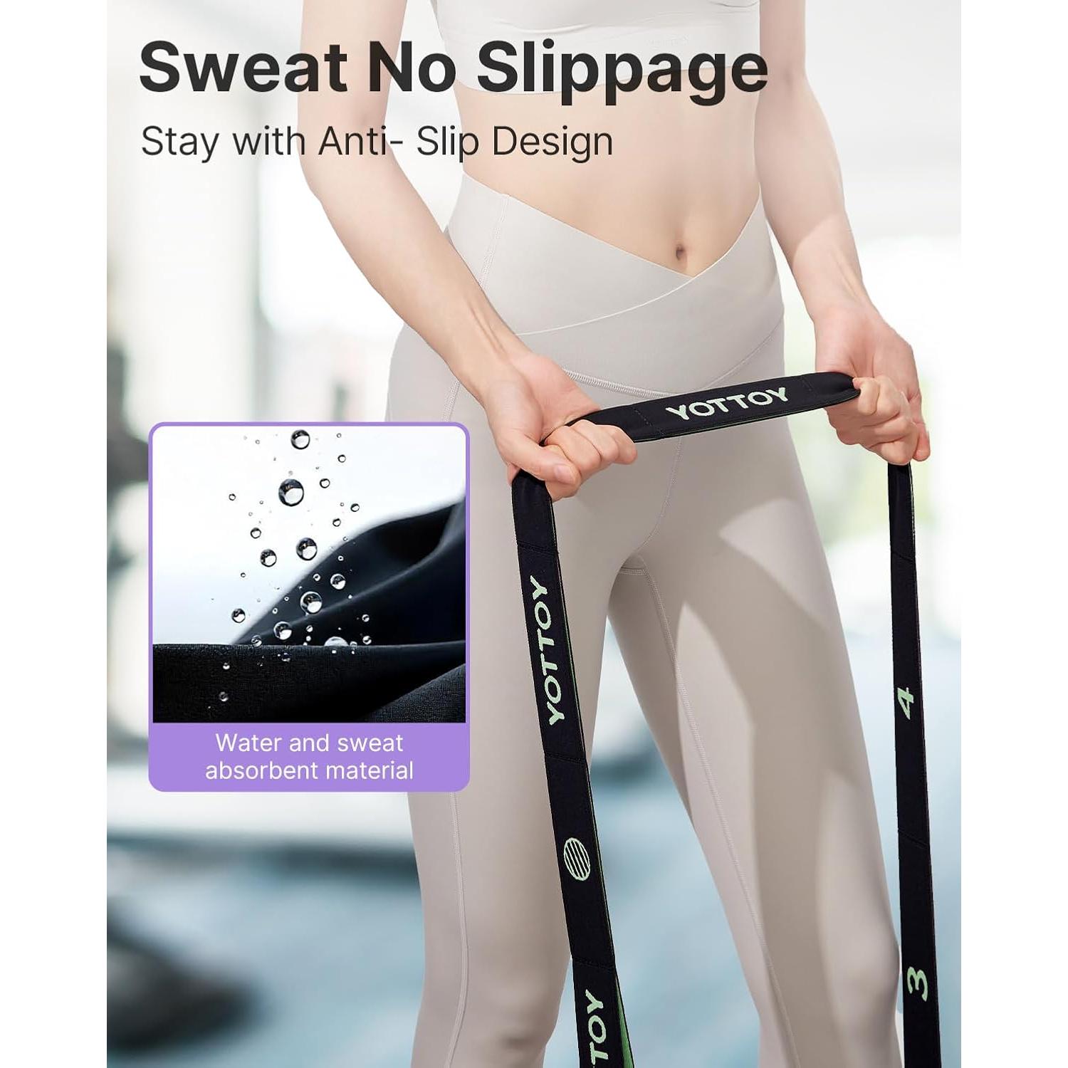 Correa de Yoga YOTTOY con 10 Bucles y Bandas de Resistencia