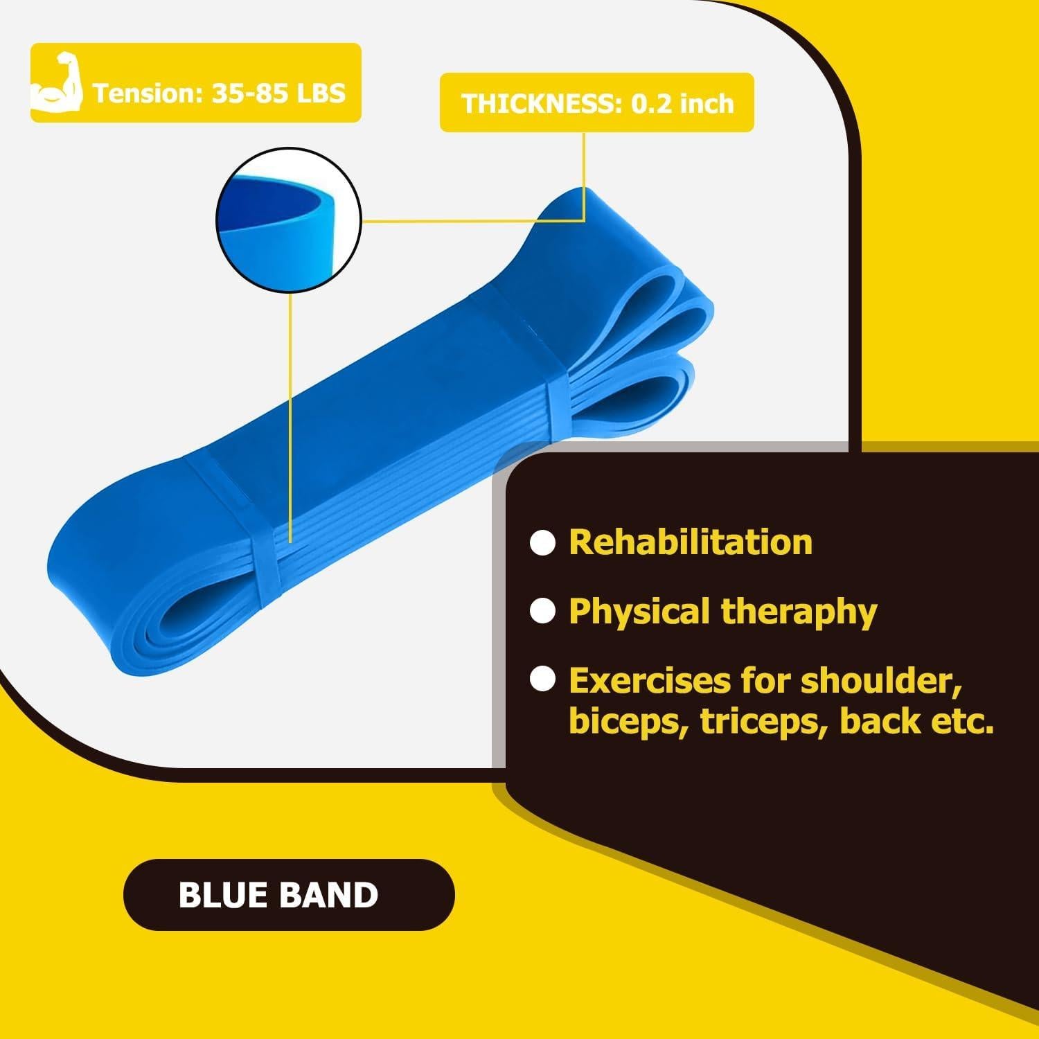 Bandas de Resistencia WSAKOUE para Pull Up 0.76 cm Azul