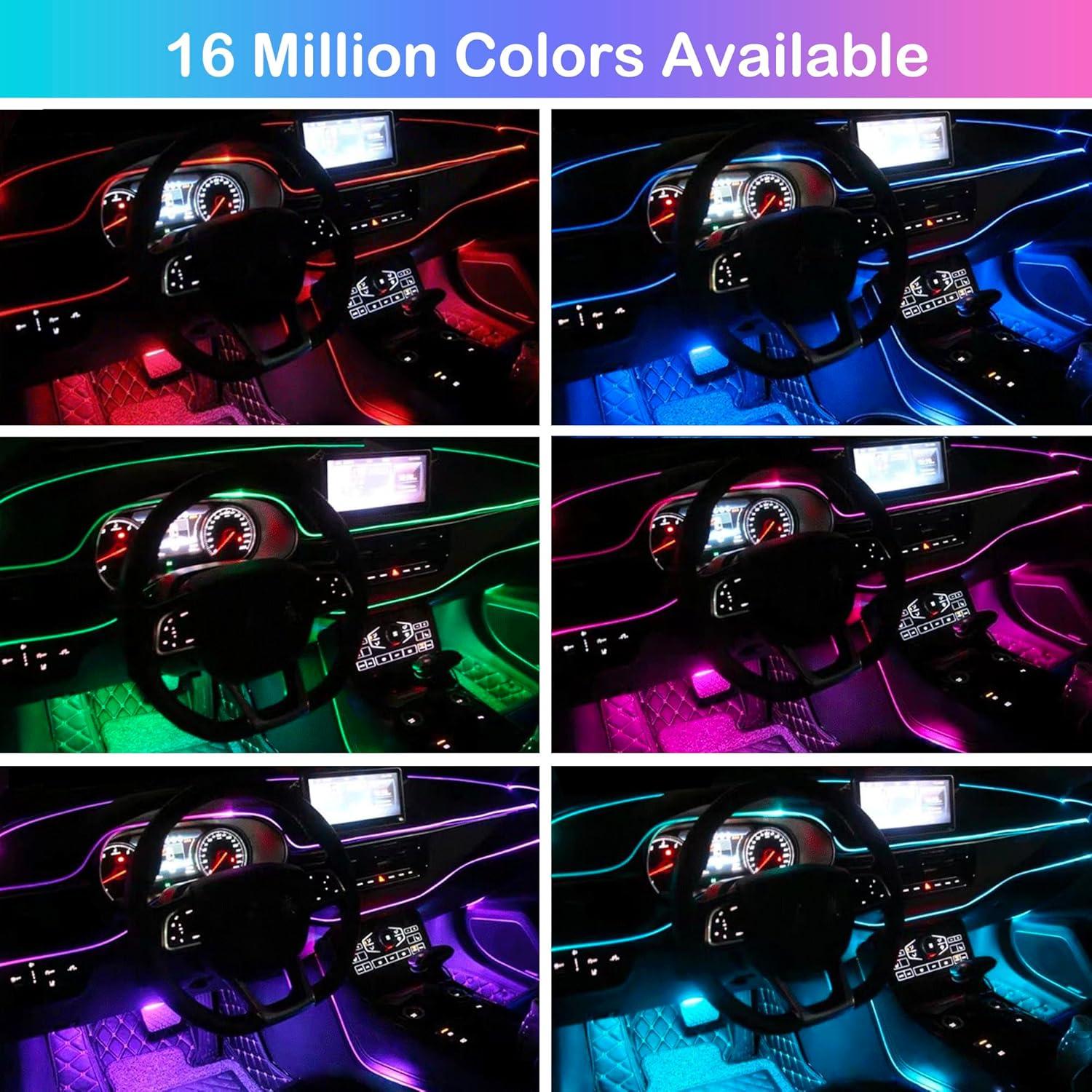 Luces LED de tira para interiores de coche SAMGCHI 800 cm RGB
