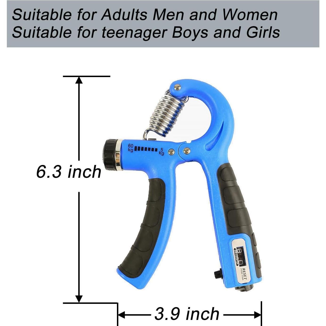 Entrenador de agarre SPDTECH ajustable 5-60kg con contador