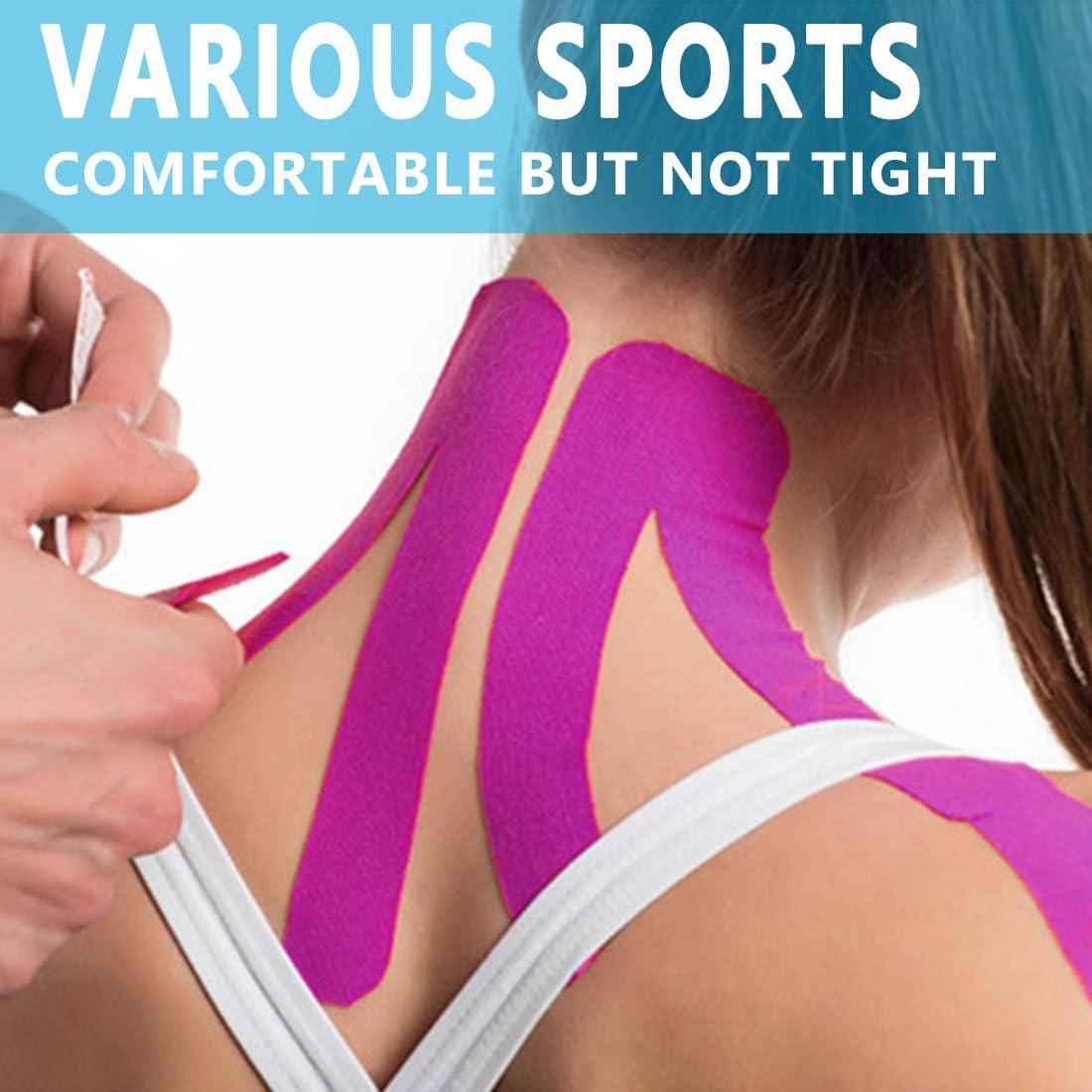 Cinta Kinesiológica SOONGO 5 cm Morado - Alivio Dolor Muscular