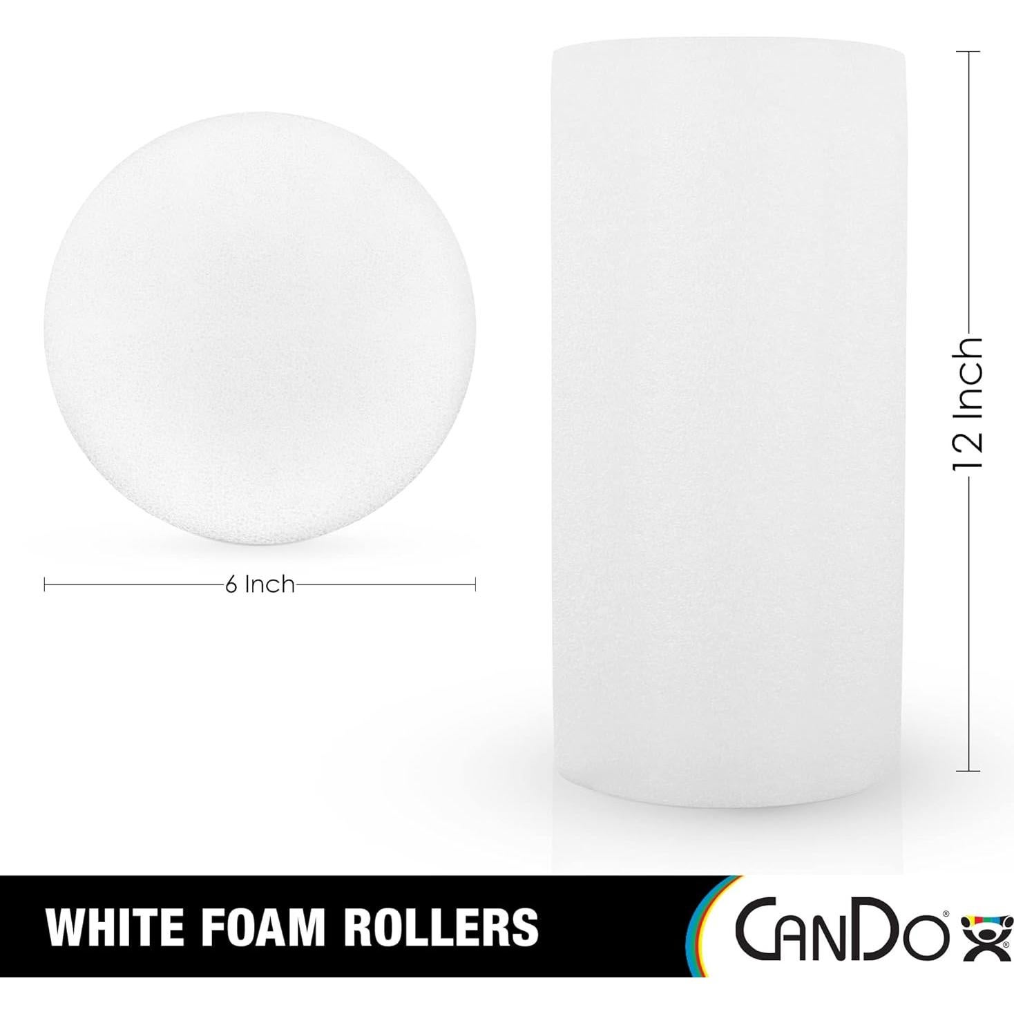 Rodillo de Espuma PE Blanca CanDo 15x30 cm para Ejercicio