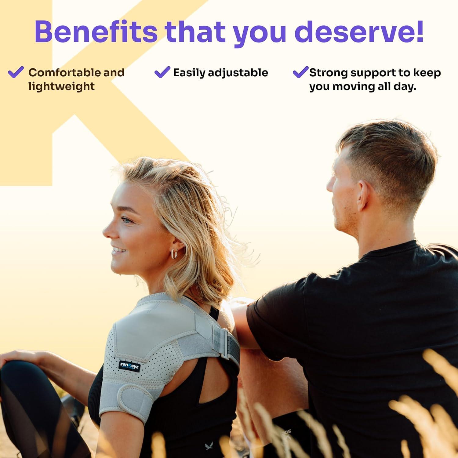 Faja para Hombro ZENKEYZ Neopreno Grande/Extra Grande Negro