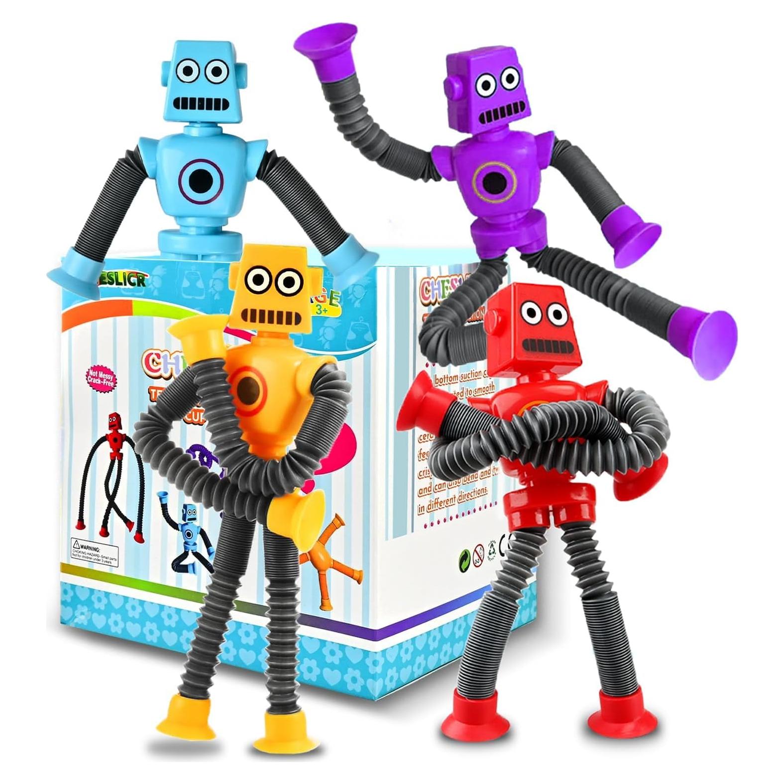 Juguete Robot Sensorial CHESLICR 4 Piezas para Niños