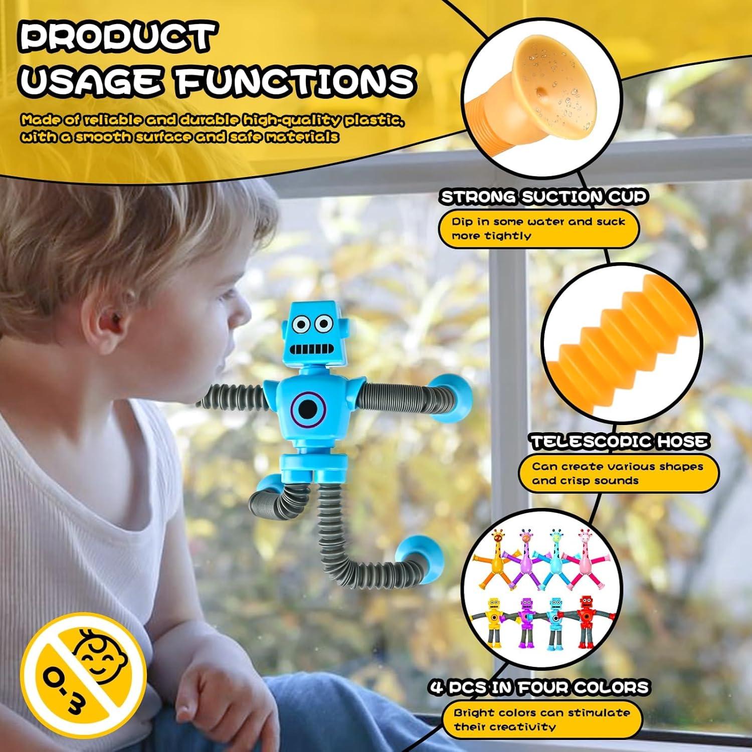 Juguete Robot Sensorial CHESLICR 4 Piezas para Niños