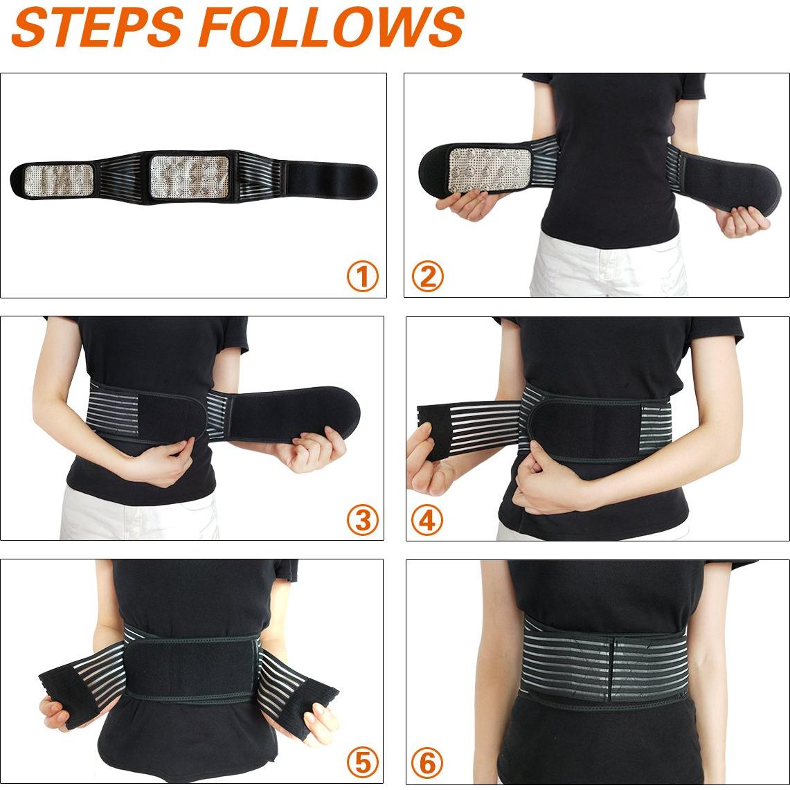 Soporte Lumbar MAIBU Ajustable Autocalentable para Dolor