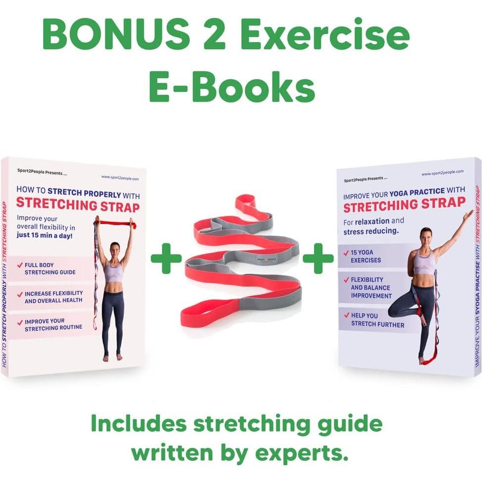 Correa de Estiramiento Sport2People 243,84 cm Nylon Yoga
