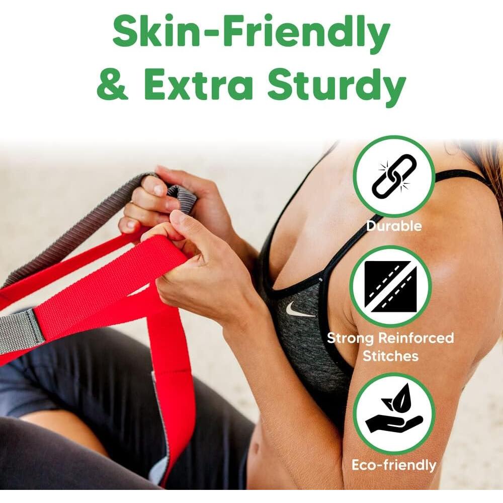 Correa de Estiramiento Sport2People 243,84 cm Nylon Yoga