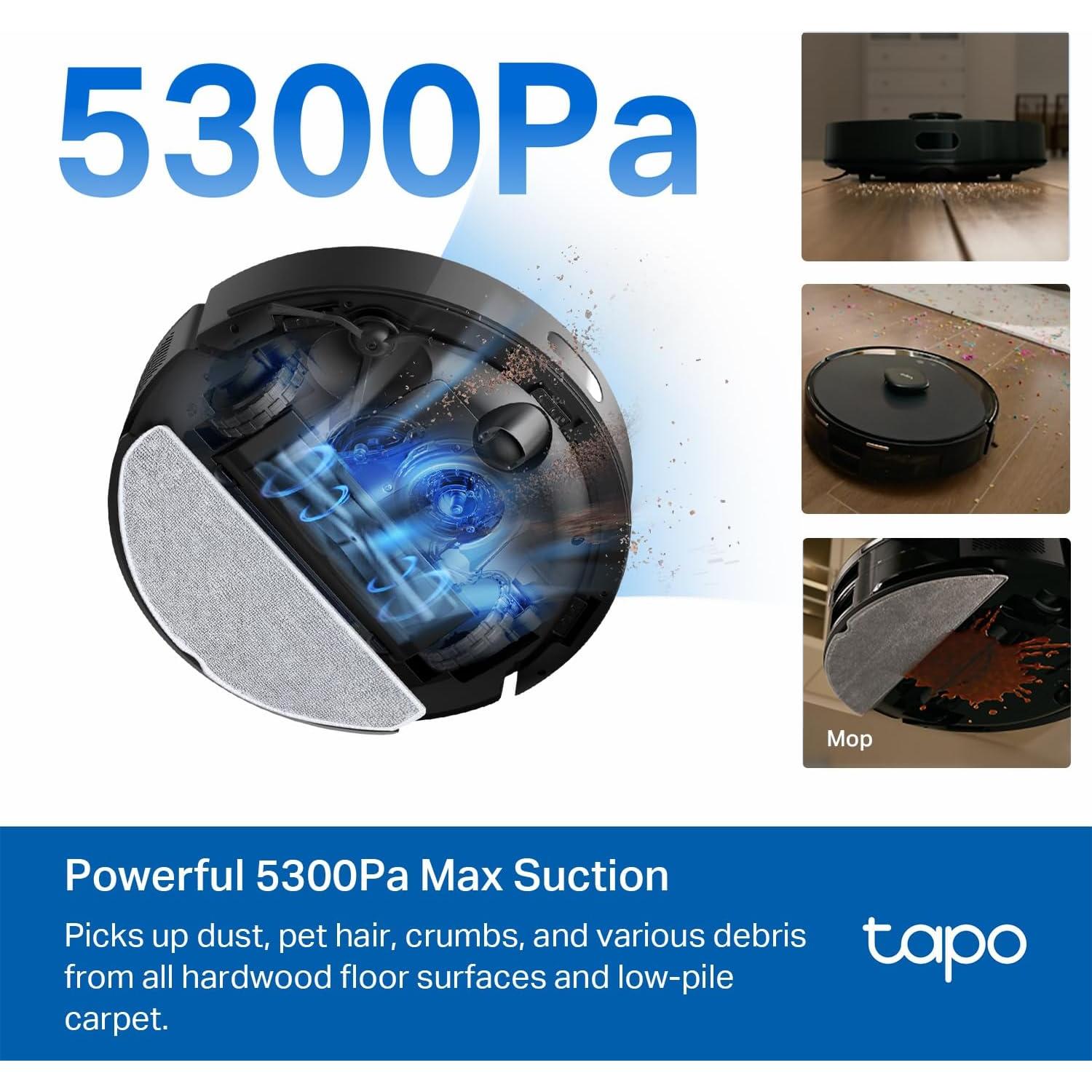 Robot Aspirador Tapo RV20 Max 2 en 1 con Navegación LiDAR