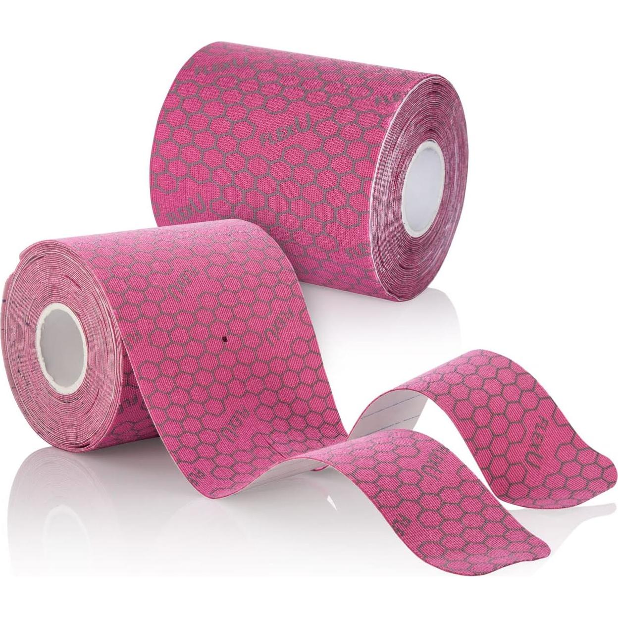 Cinta de Kinesiología FlexU Pro-Combo-Pack 10,16 cm Rosa
