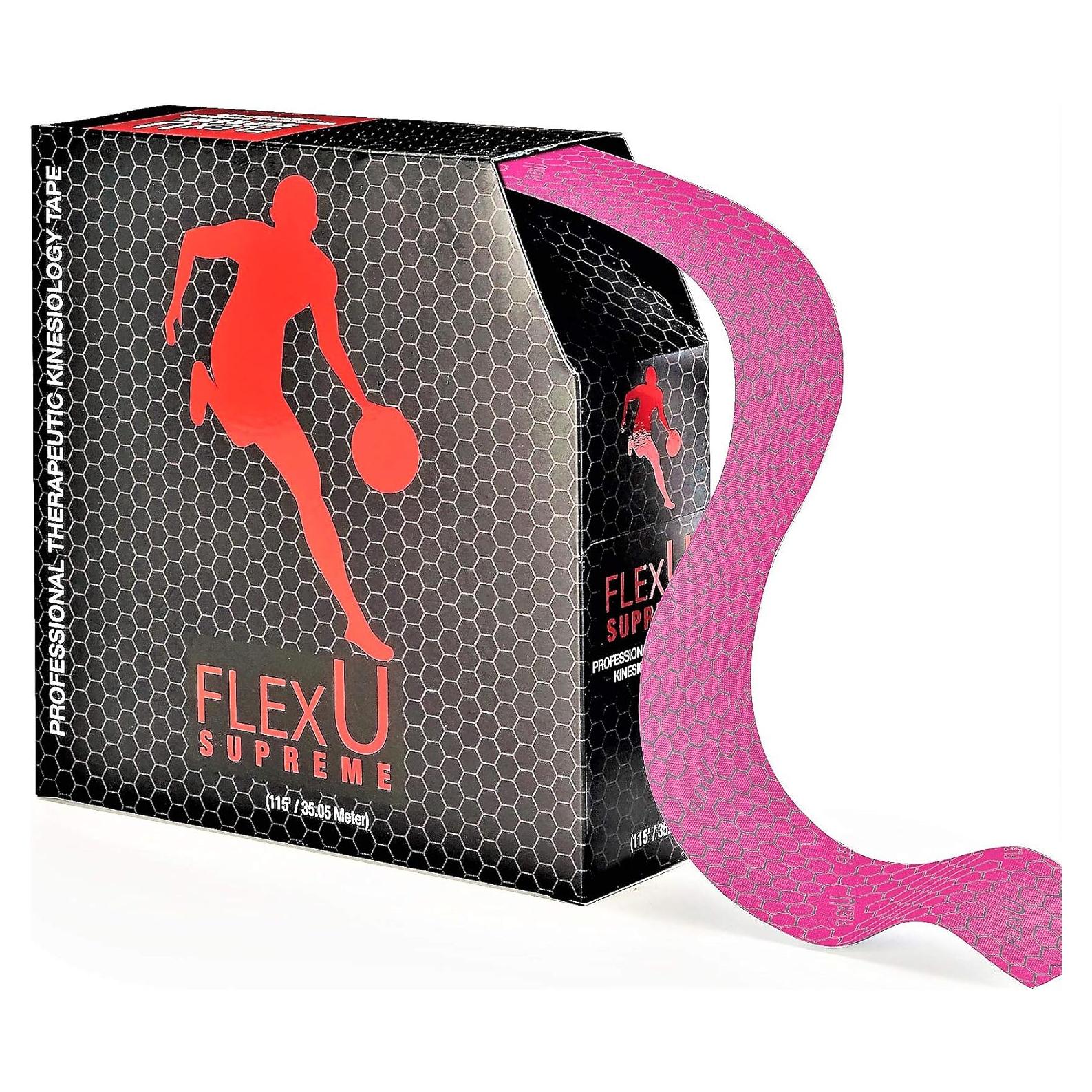 Cinta de Kinesiología FlexU 35m Hipoalergénica Rosa
