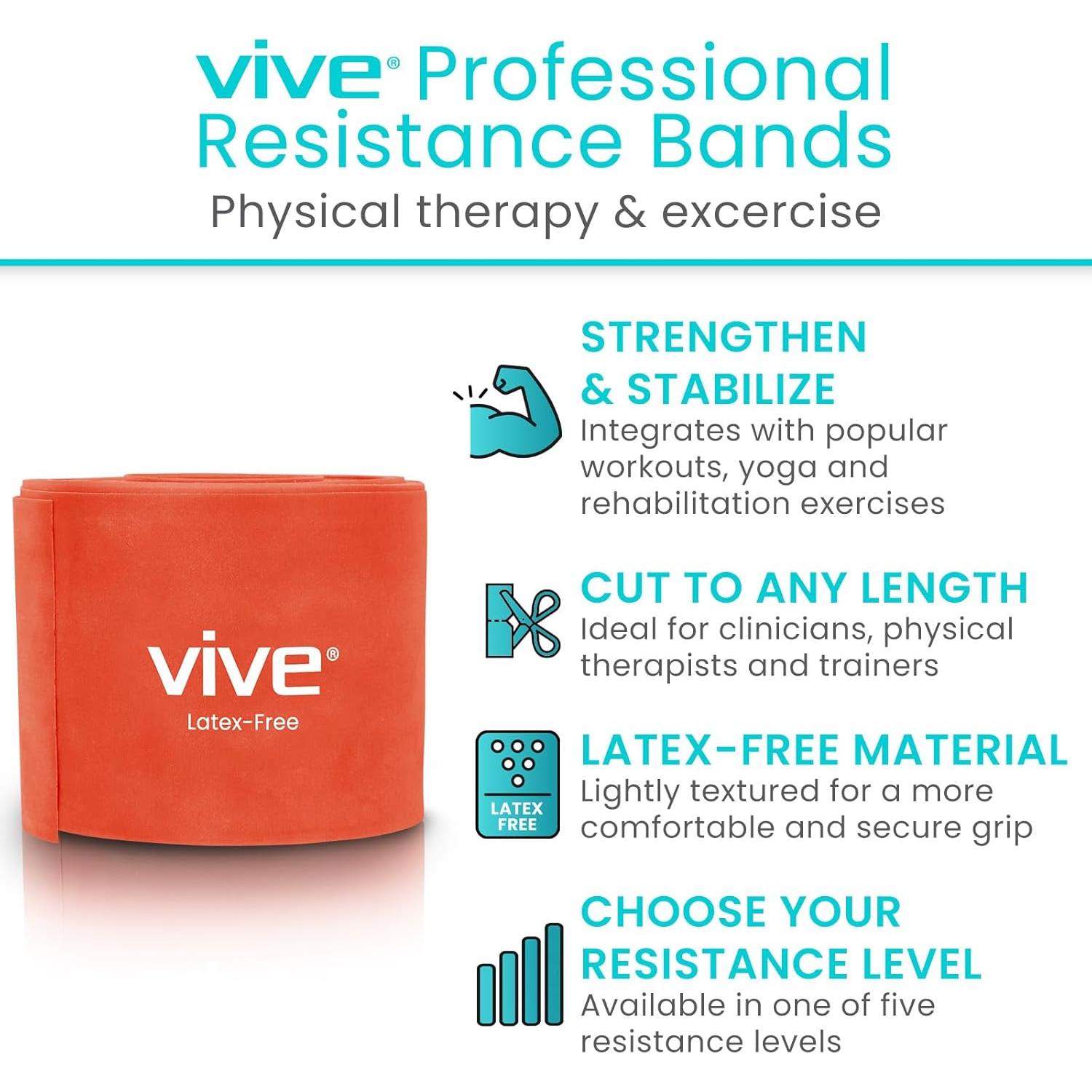 Banda de Resistencia Vive 22,86 m Sin Látex para Ejercicio