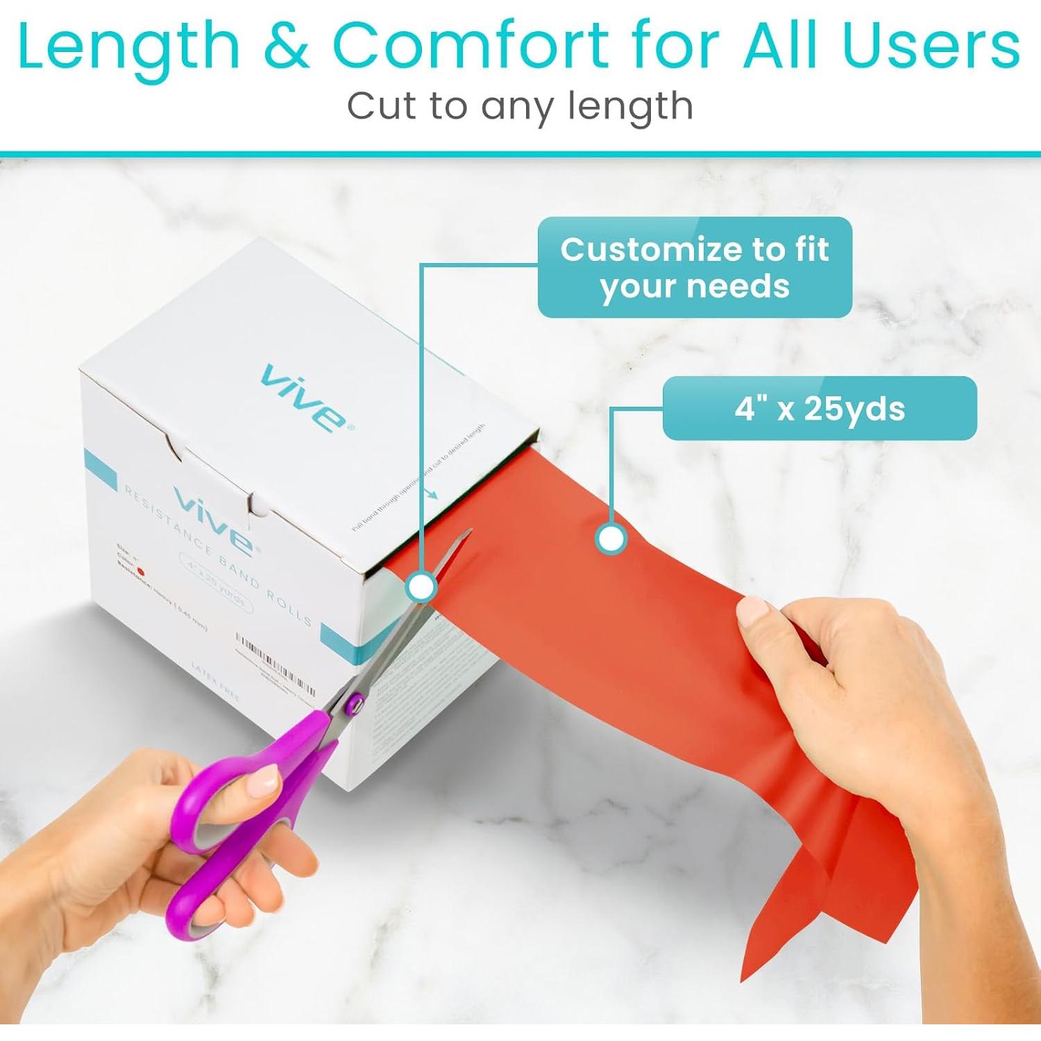 Banda de Resistencia Vive 22,86 m Sin Látex para Ejercicio