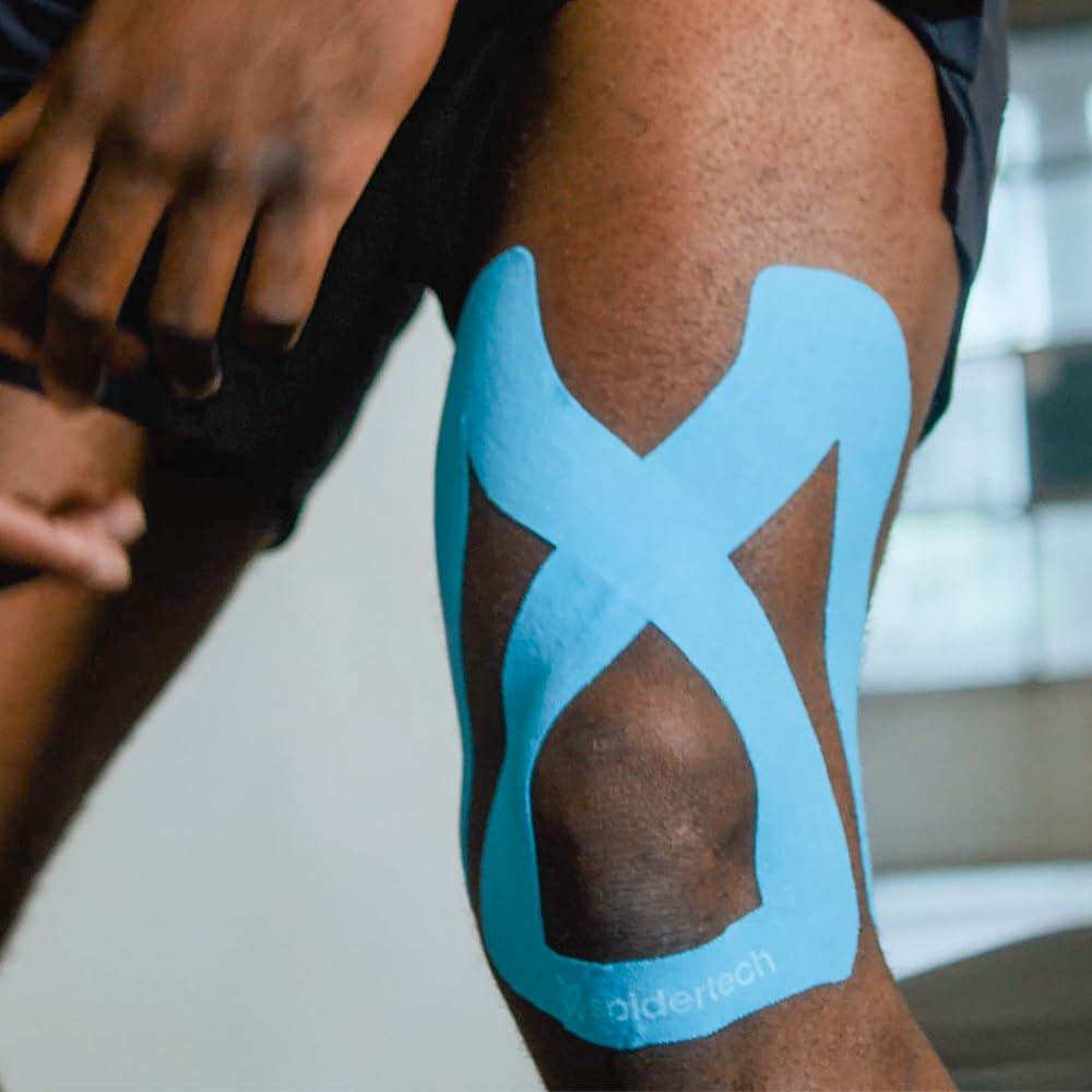 Cinta Kinesiológica Pre-Cortada Spidertech para Rodilla - 4 Unidades