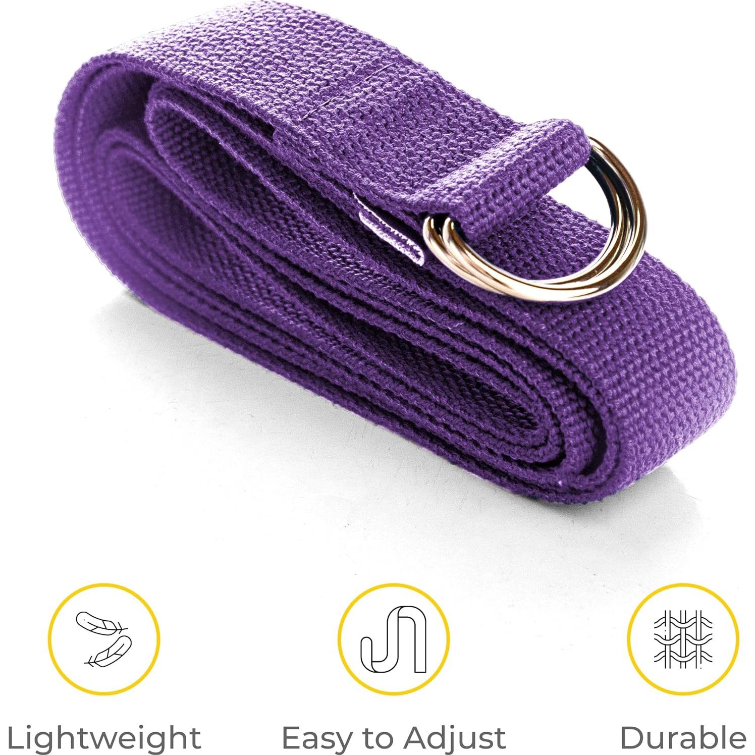 Correa de Yoga Sunshine Yoga 10-Pack 243,84 cm Púrpura