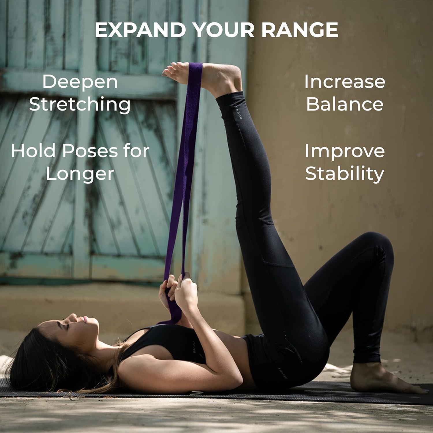 Correa de Yoga Sunshine Yoga 10-Pack 243,84 cm Púrpura