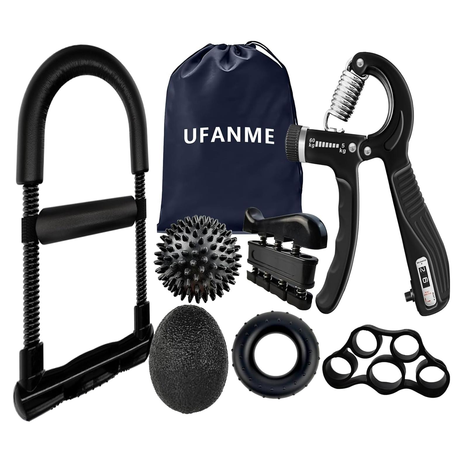 Fortalecedor de Agarre UFANME 7 Piezas 10-60 kg Ajustable