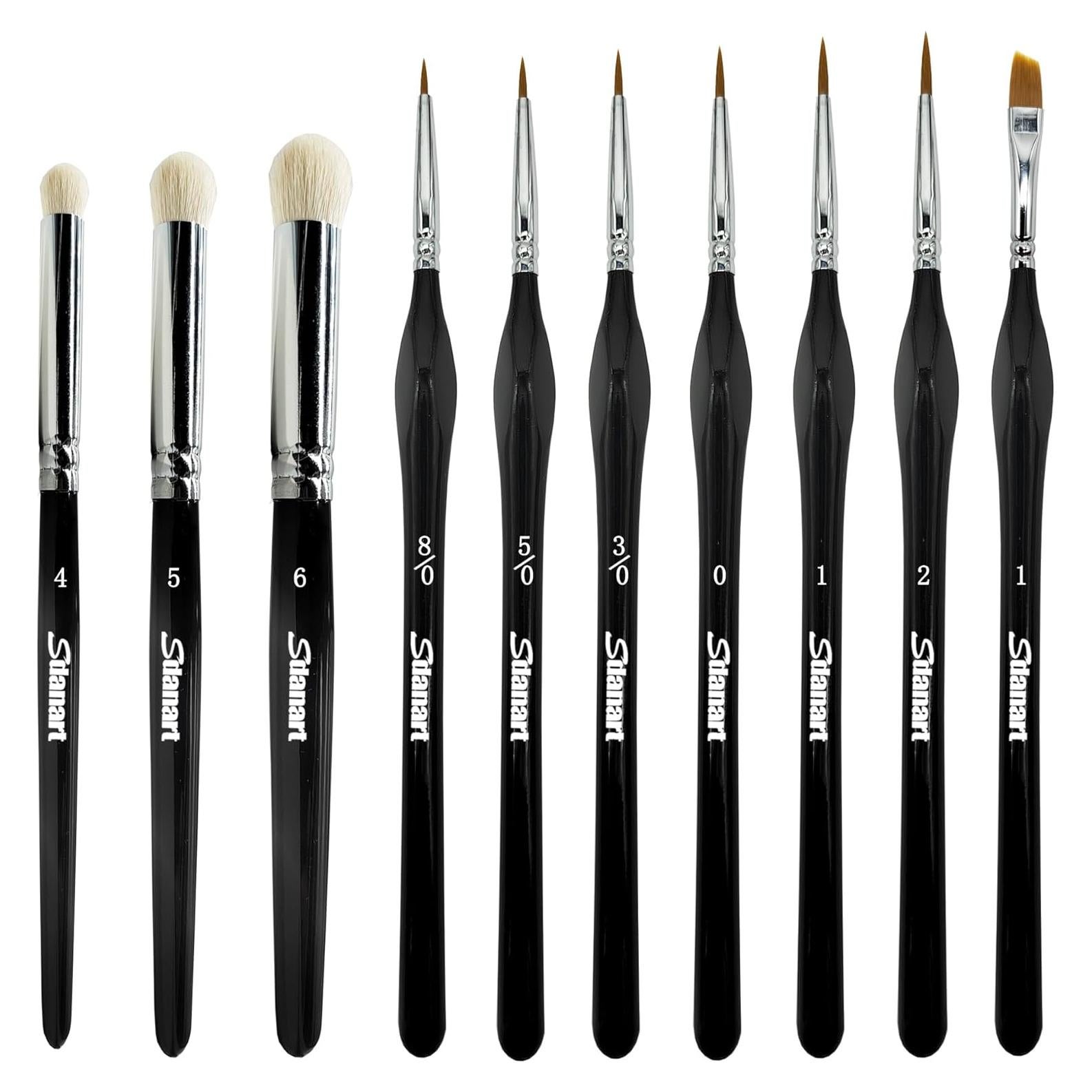 Juego de Pinceles Sdanart 10 PCS para Pintura Detallada