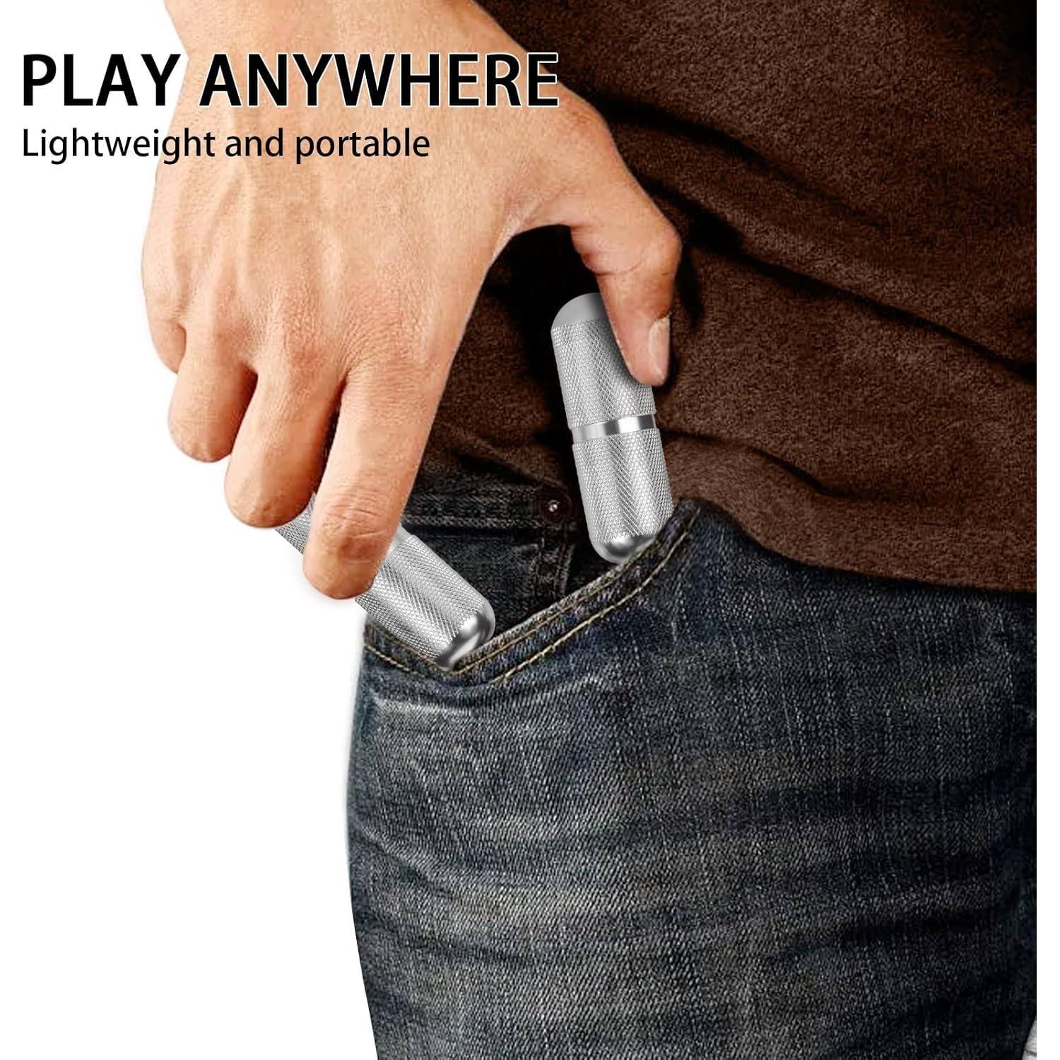 Entrenador de Fuerza de Agarre LOQATIDIS - 2PCS Negro y Plata