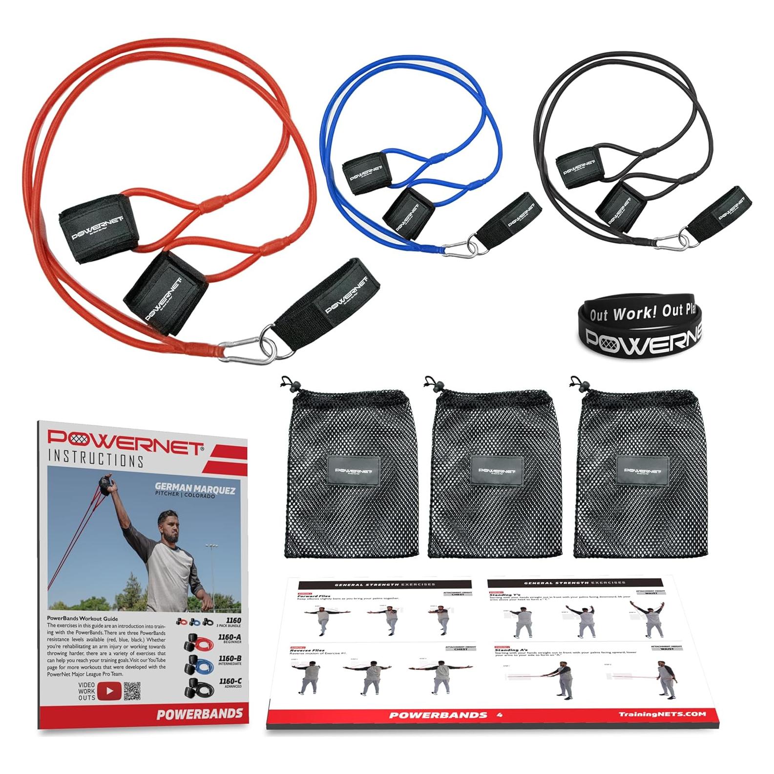 Bandas de Resistencia PowerNet para Brazo - 3 Niveles