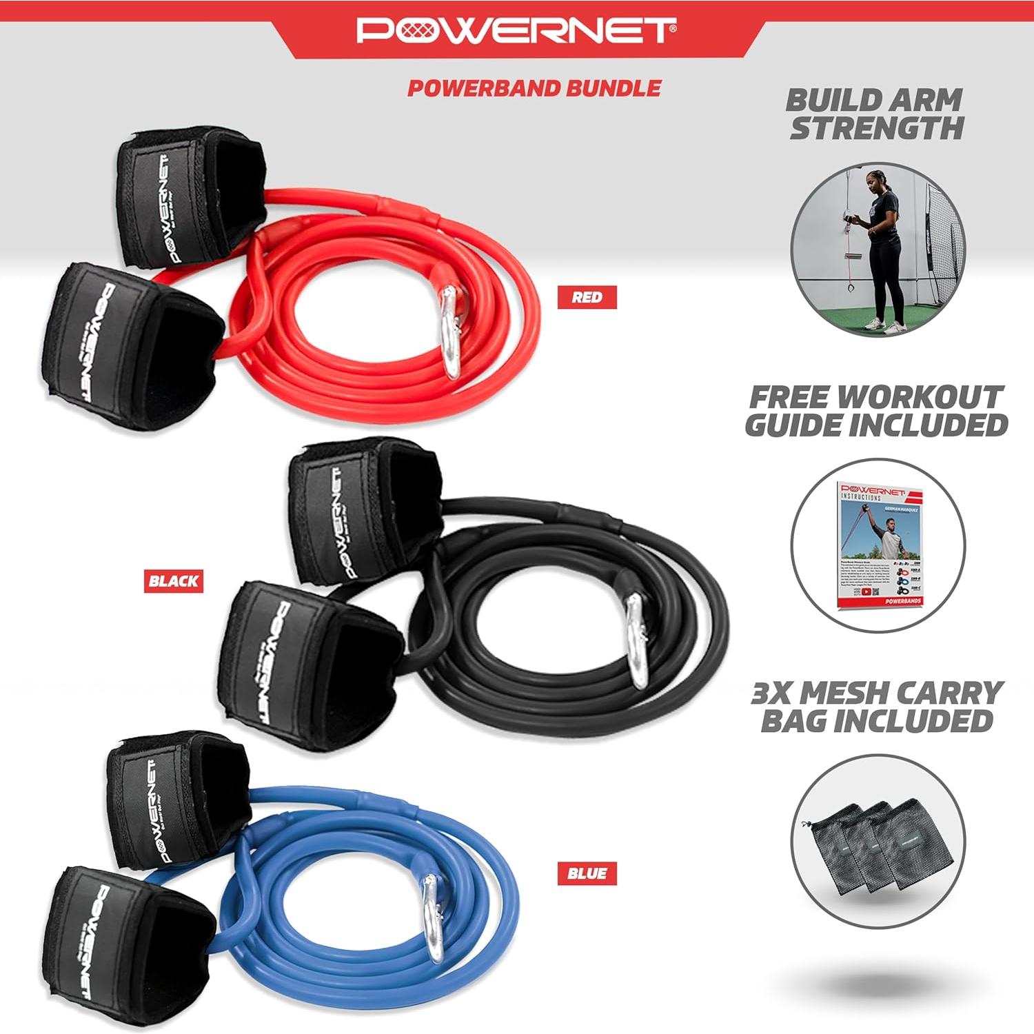 Bandas de Resistencia PowerNet para Brazo - 3 Niveles