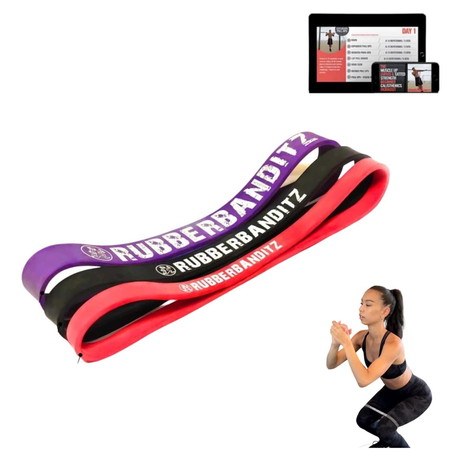 Bandas de Resistencia Rubberbanditz 5-100 lbs para Glúteos