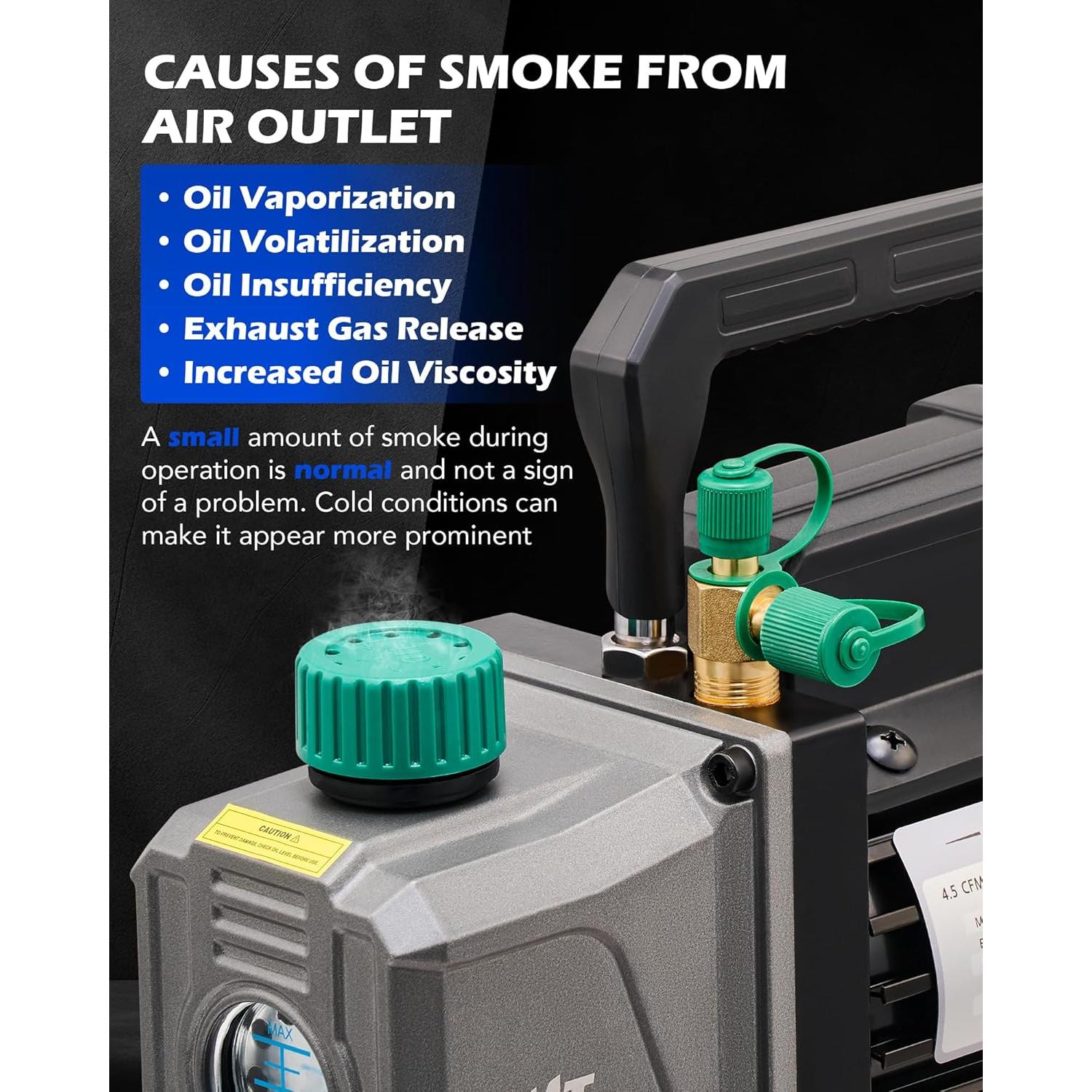 Bomba de Vacío Orion Motor Tech 4.5 CFM 1/3 HP HVAC