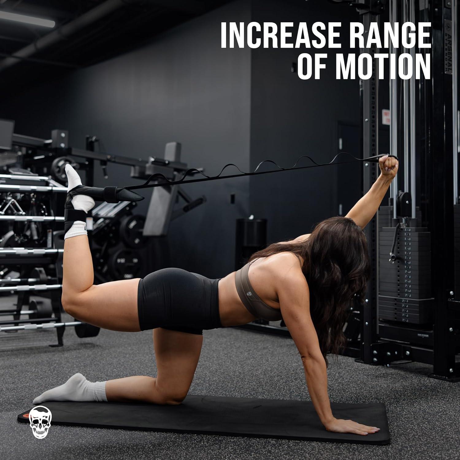 Estirador de pies y pantorrillas Gymreapers - Nylon, Negro