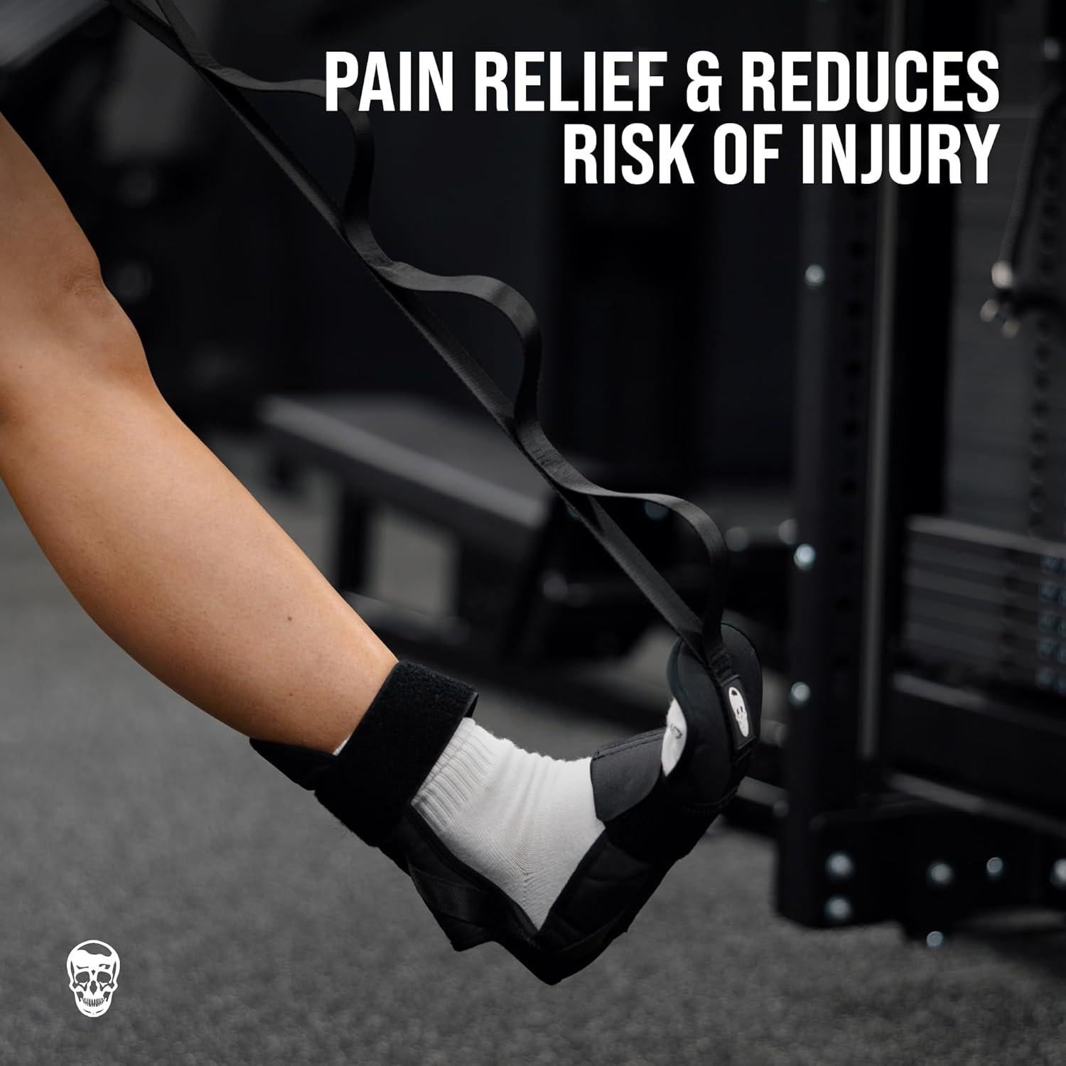 Estirador de pies y pantorrillas Gymreapers - Nylon, Negro