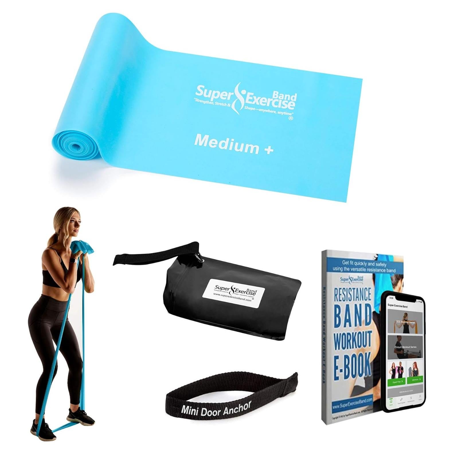 Bandas de Resistencia Super Exercise Band 2,13m Azul Cielo