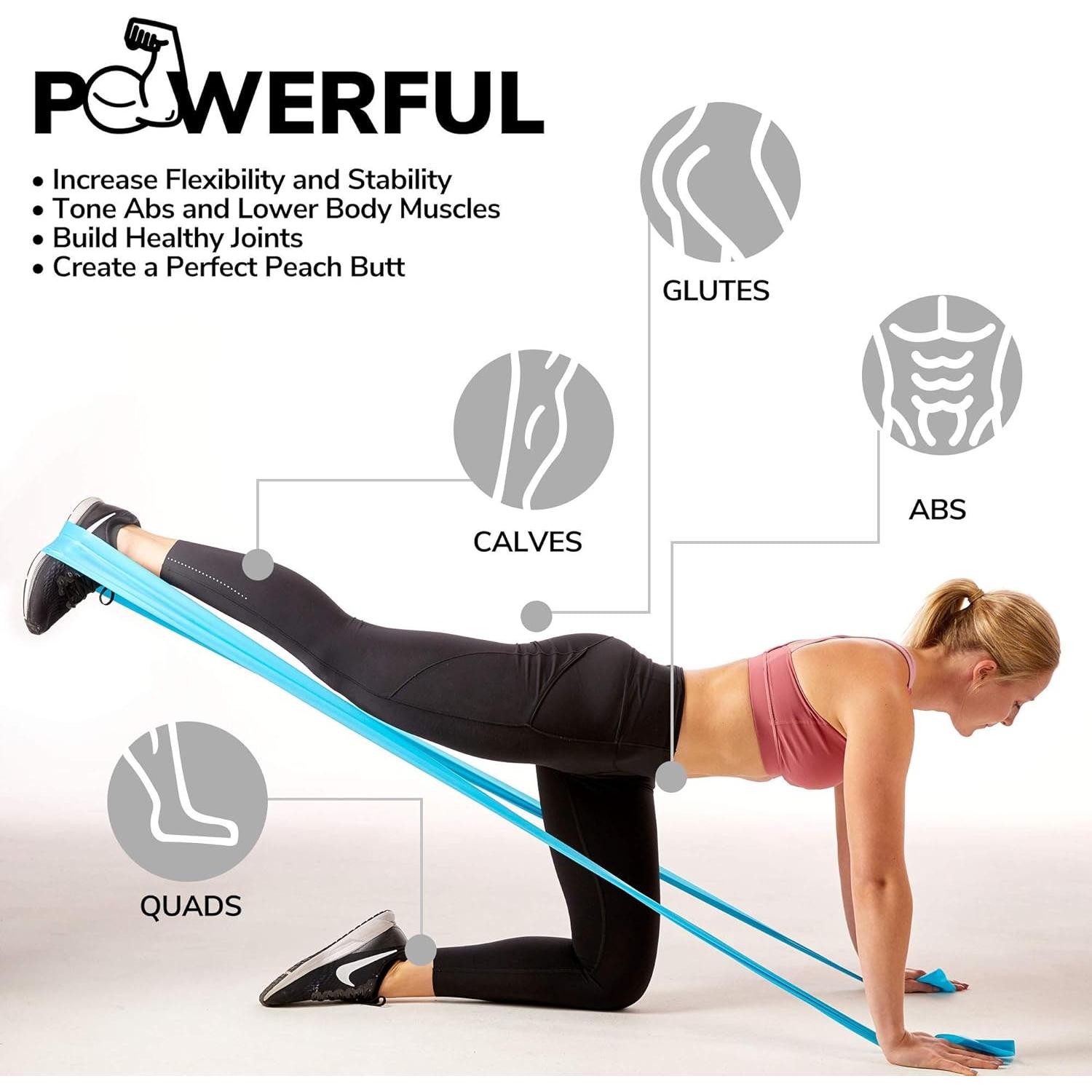 Bandas de Resistencia Super Exercise Band 2,13m Azul Cielo