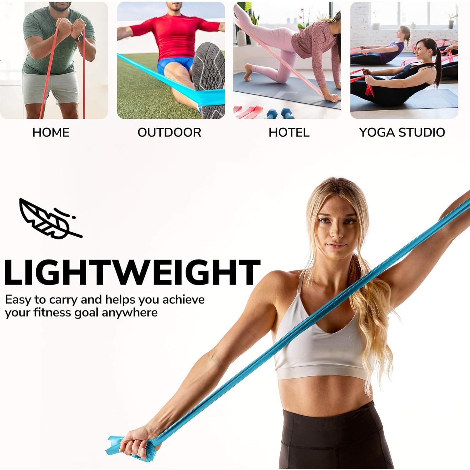 Bandas de Resistencia Super Exercise Band 2,13m Azul Cielo