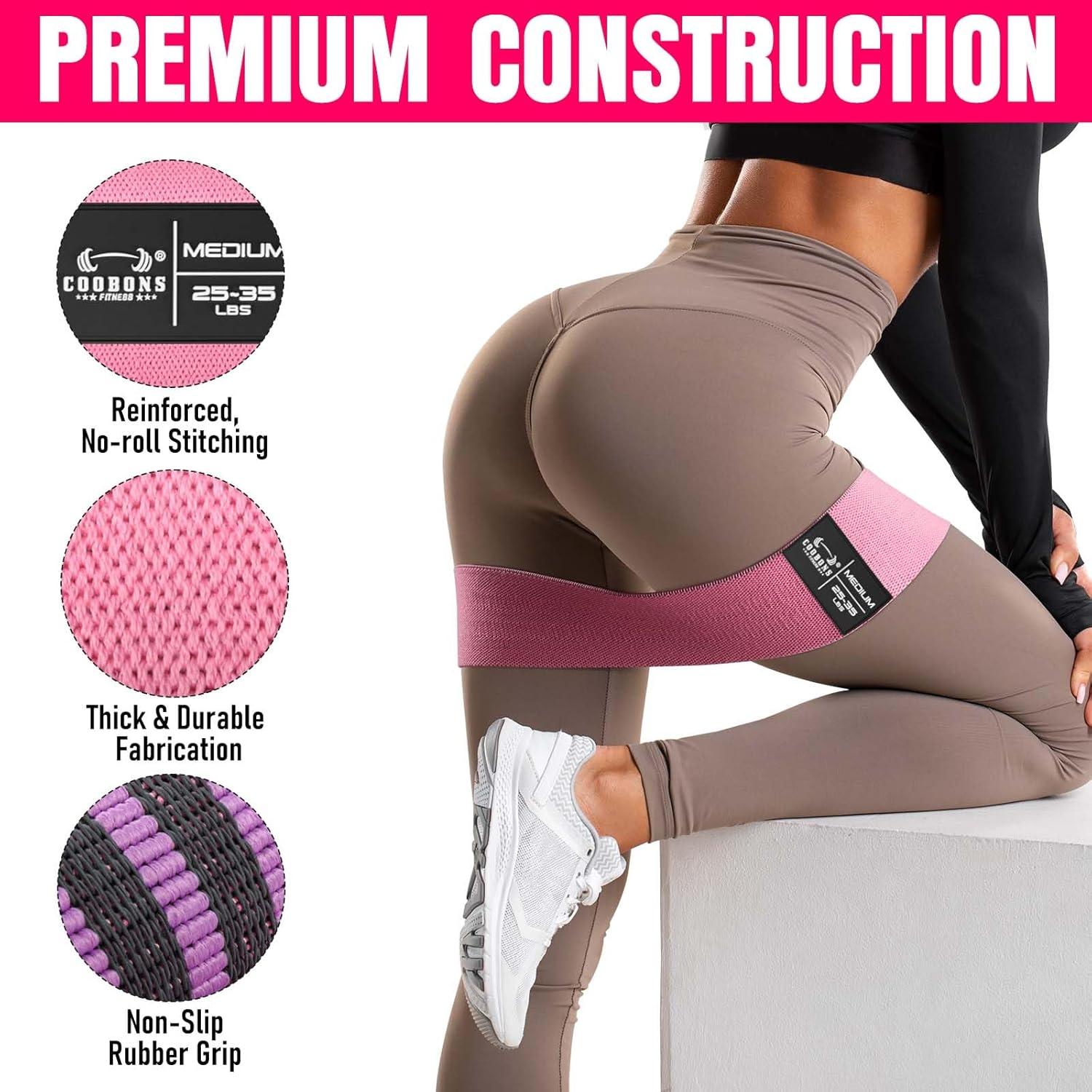 Bandas de Resistencia de Tela COOBONS FITNESS 4 Niveles