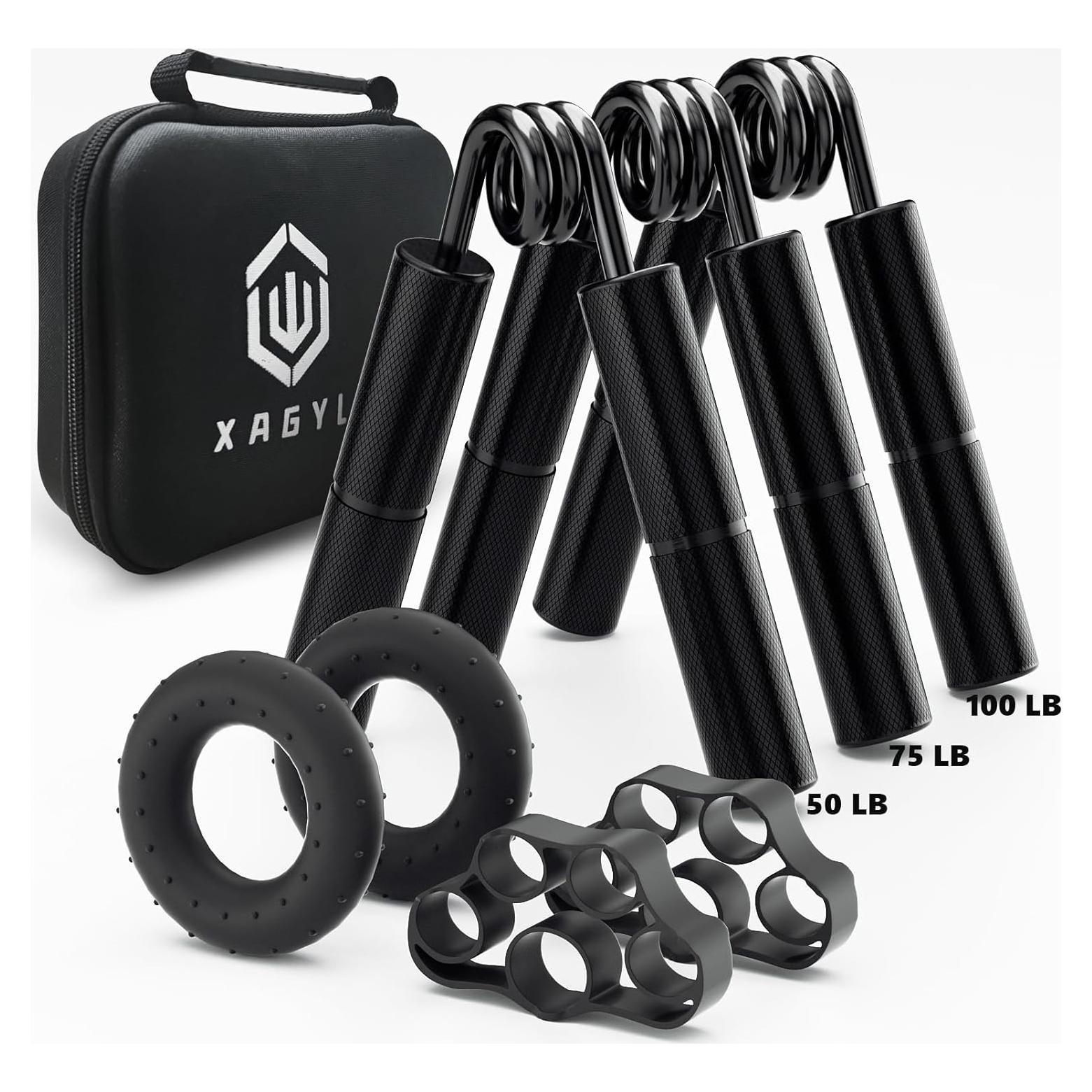 Kit Entrenador Fuerza Agarre XAGYL 50-80 kg con Accesorios