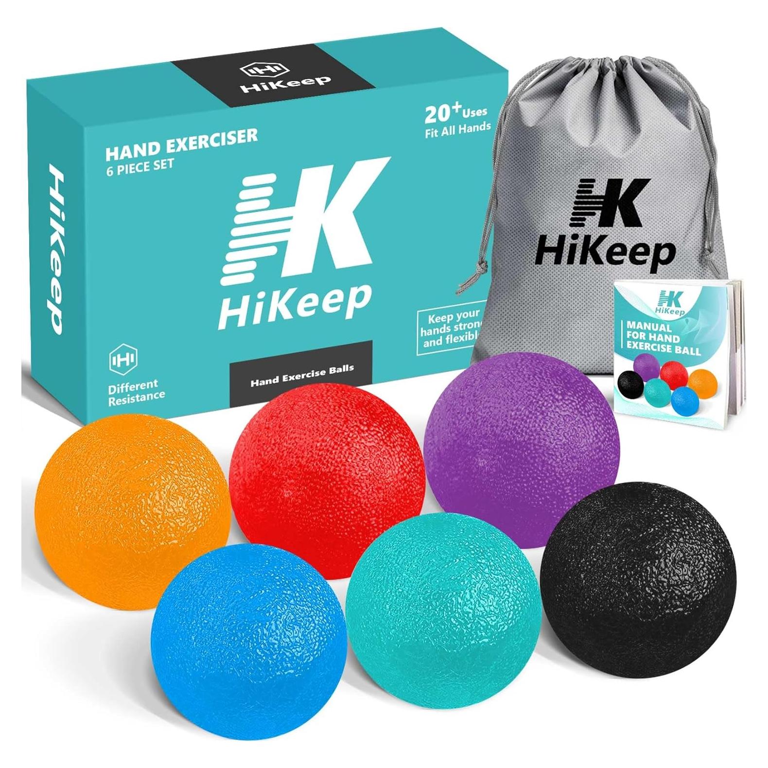 Pelotas Antiestrés HiKeep - Paquete de 6, Resistencia Media