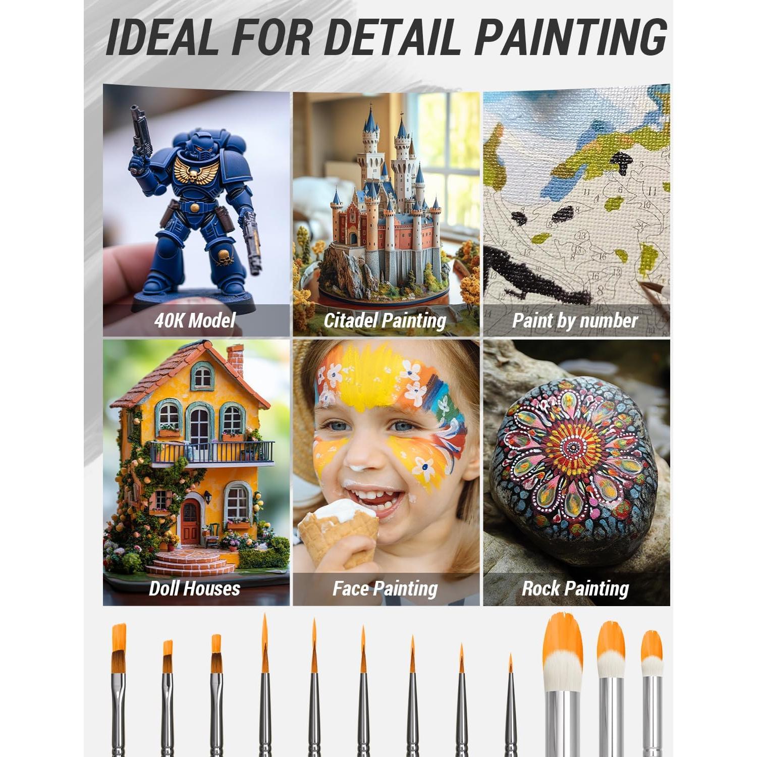 Juego de Pinceles de Pintura Nicpro - Set de 12 Pinceles