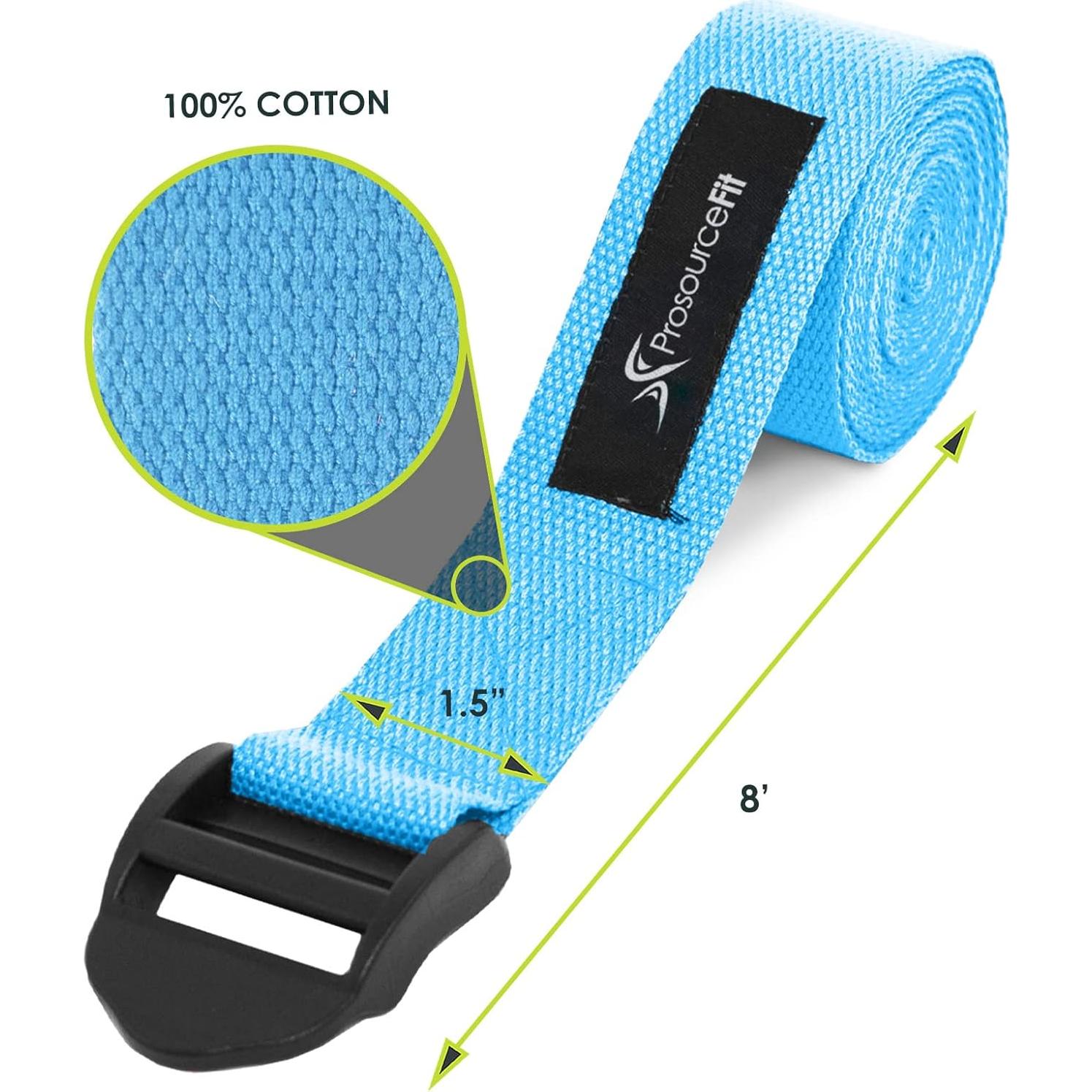 Correa de Yoga ProsourceFit Algodón 8 pies Aqua