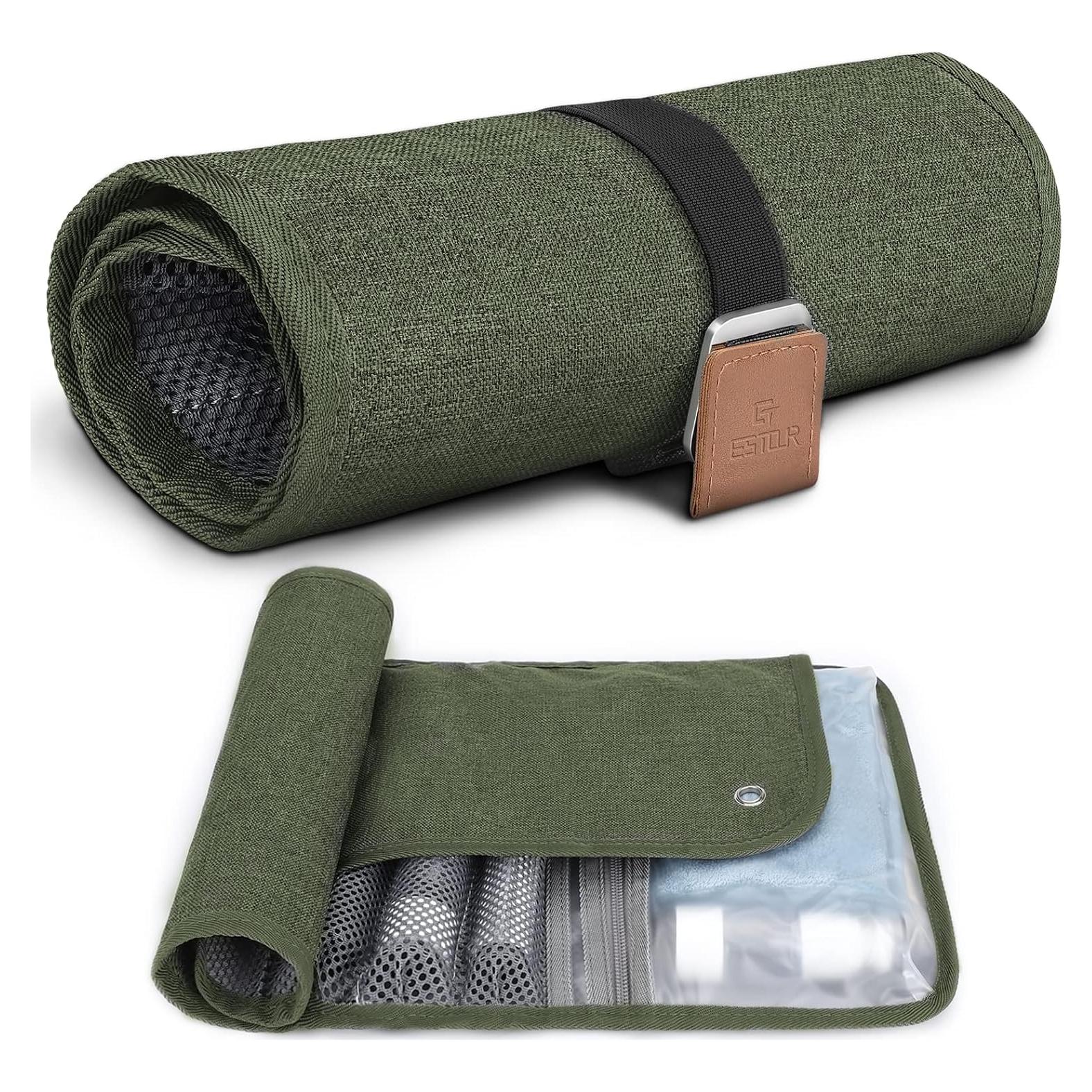 Bolsa de Aseo Estour Verde Ejército Compacta Resistente