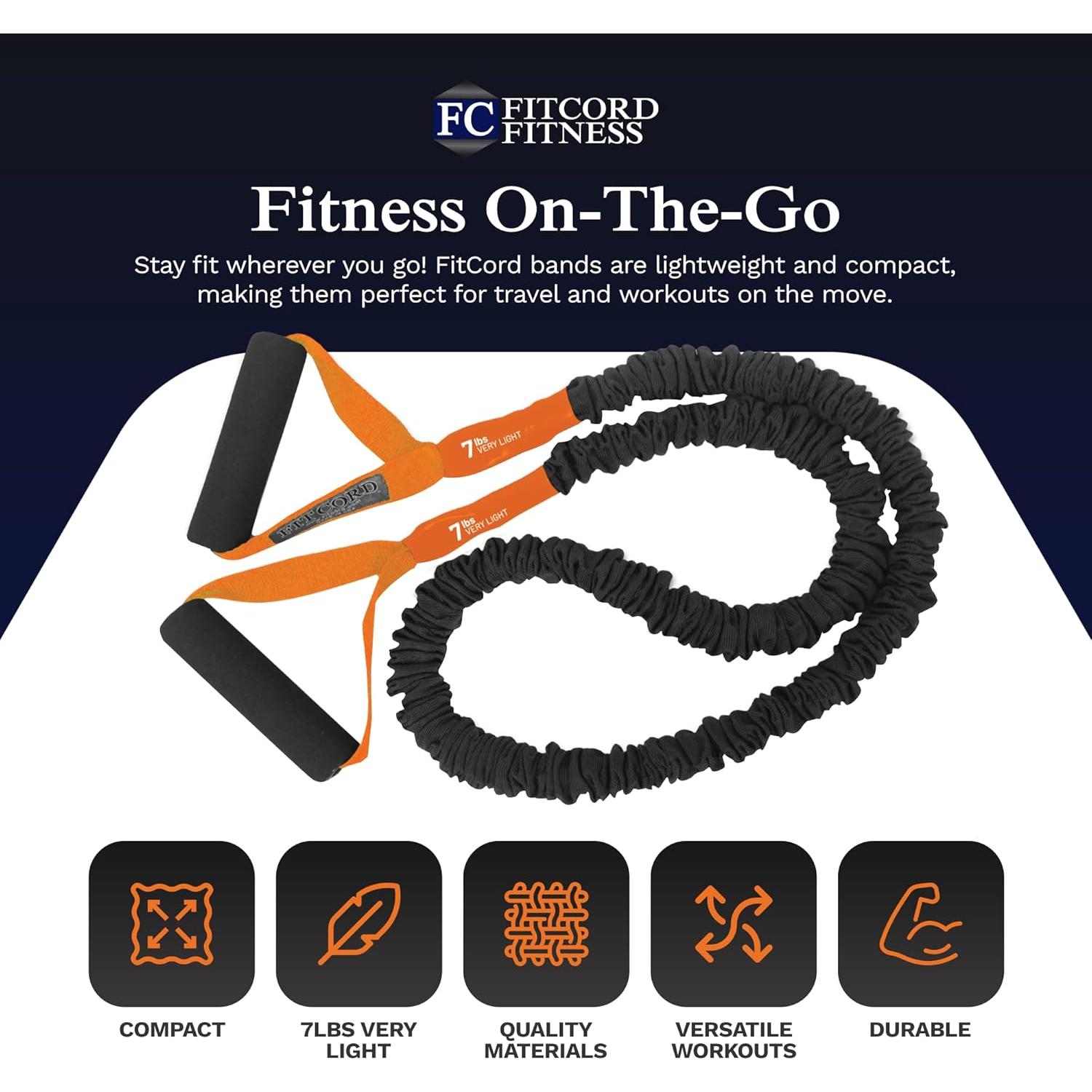 Banda de Resistencia FitCord 3,18 kg Muy Ligera - Ejercicio