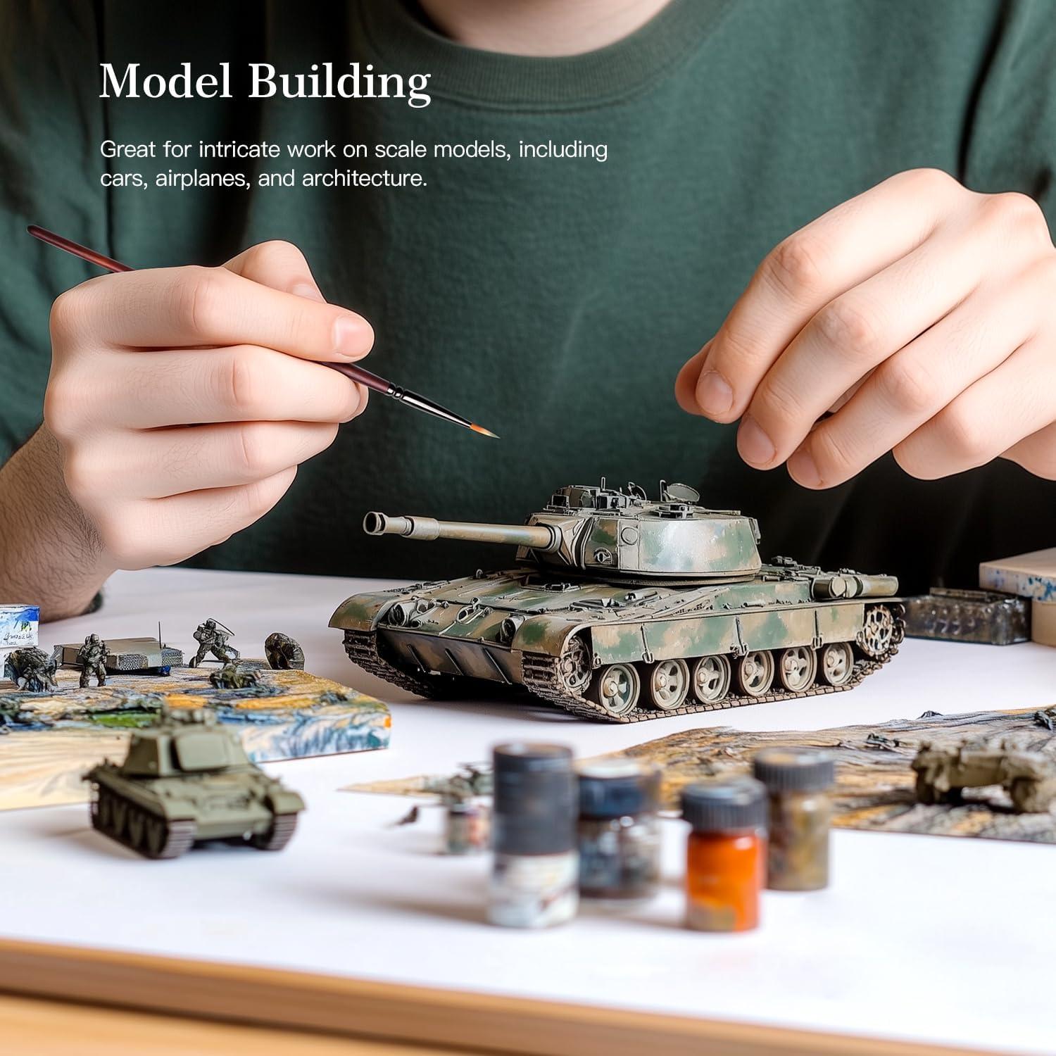 Juego de Pinceles Miniatura Arce Dorado 20 Piezas Detalle