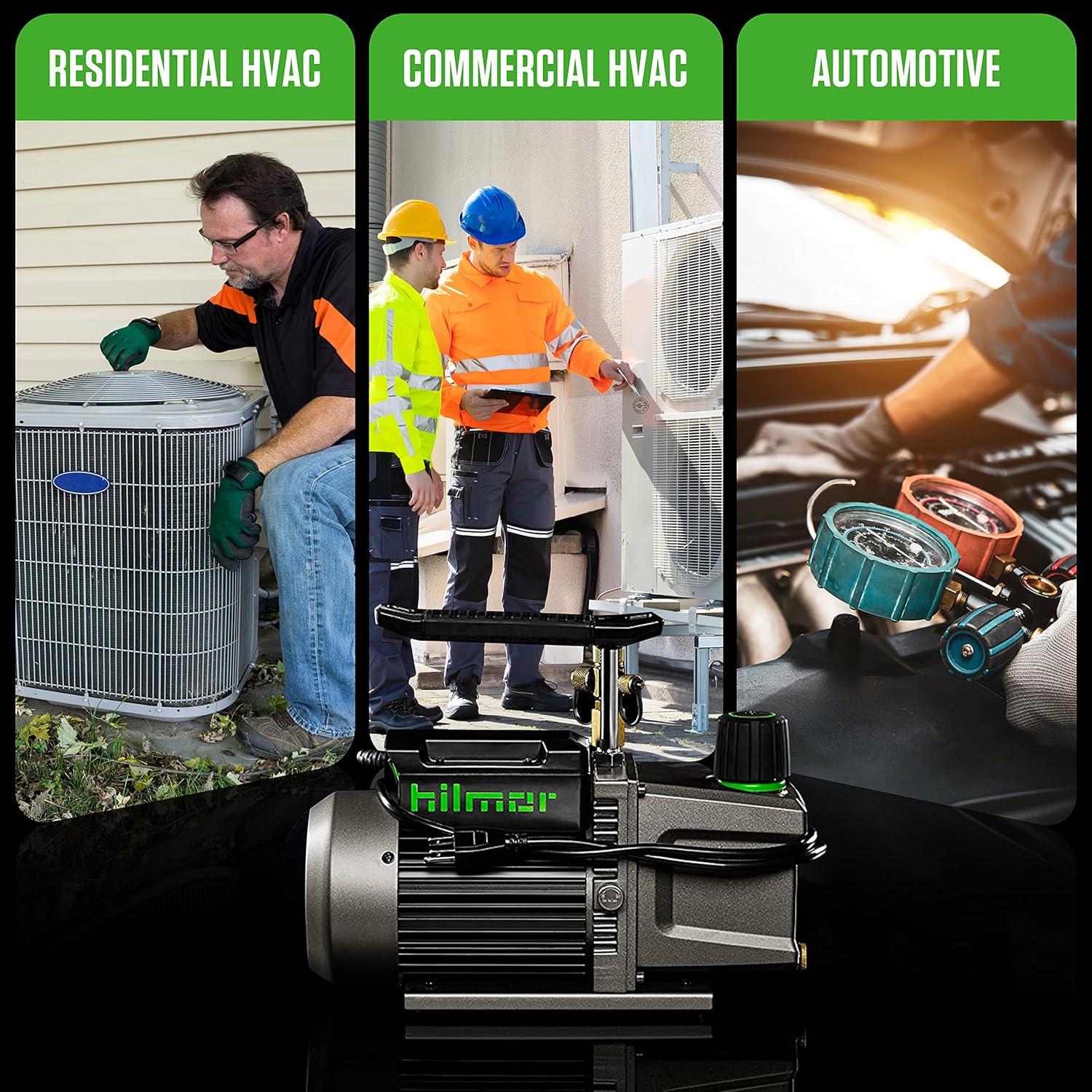 Bomba de Vacío HVAC Hilmor 5 CFM 120V 1/2 HP 10.89 kg